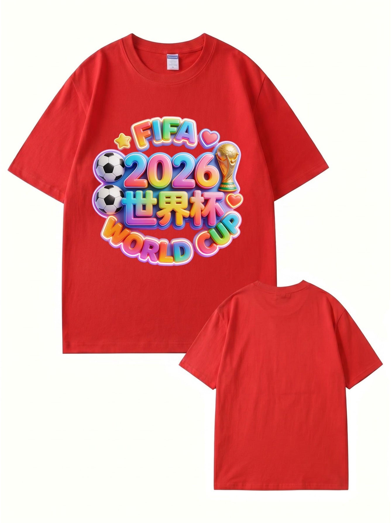 2026 FIFA World Cup Graphic T-Shirt - Vibrant 3D Soccer Fan Tee