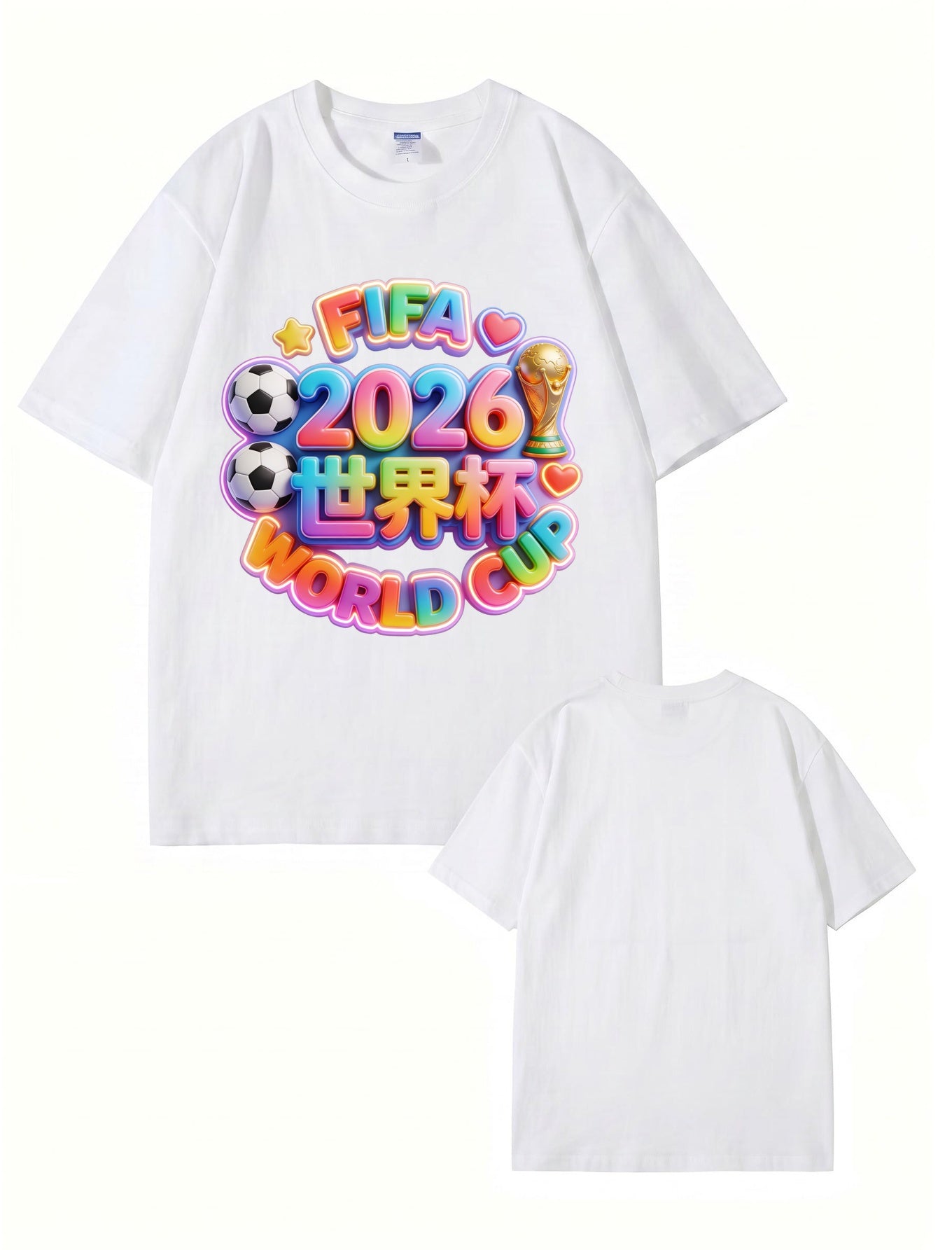 2026 FIFA World Cup Graphic T-Shirt - Vibrant 3D Soccer Fan Tee