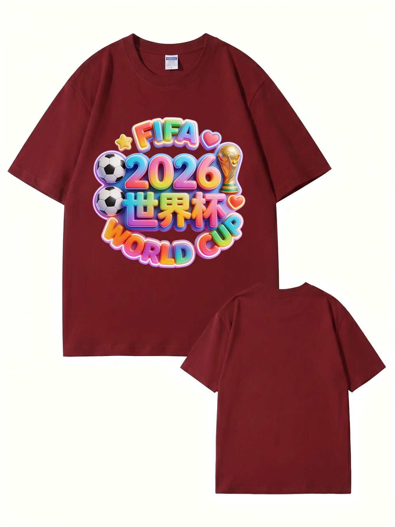 2026 FIFA World Cup Graphic T-Shirt - Vibrant 3D Soccer Fan Tee