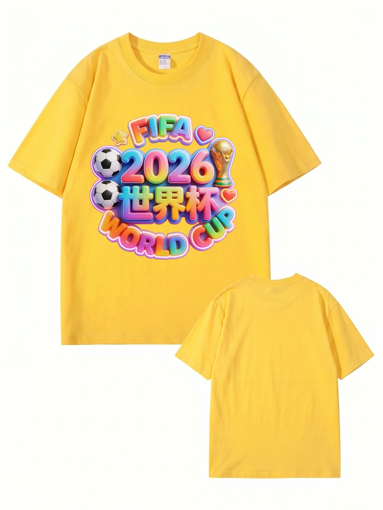 2026 FIFA World Cup Graphic T-Shirt - Vibrant 3D Soccer Fan Tee