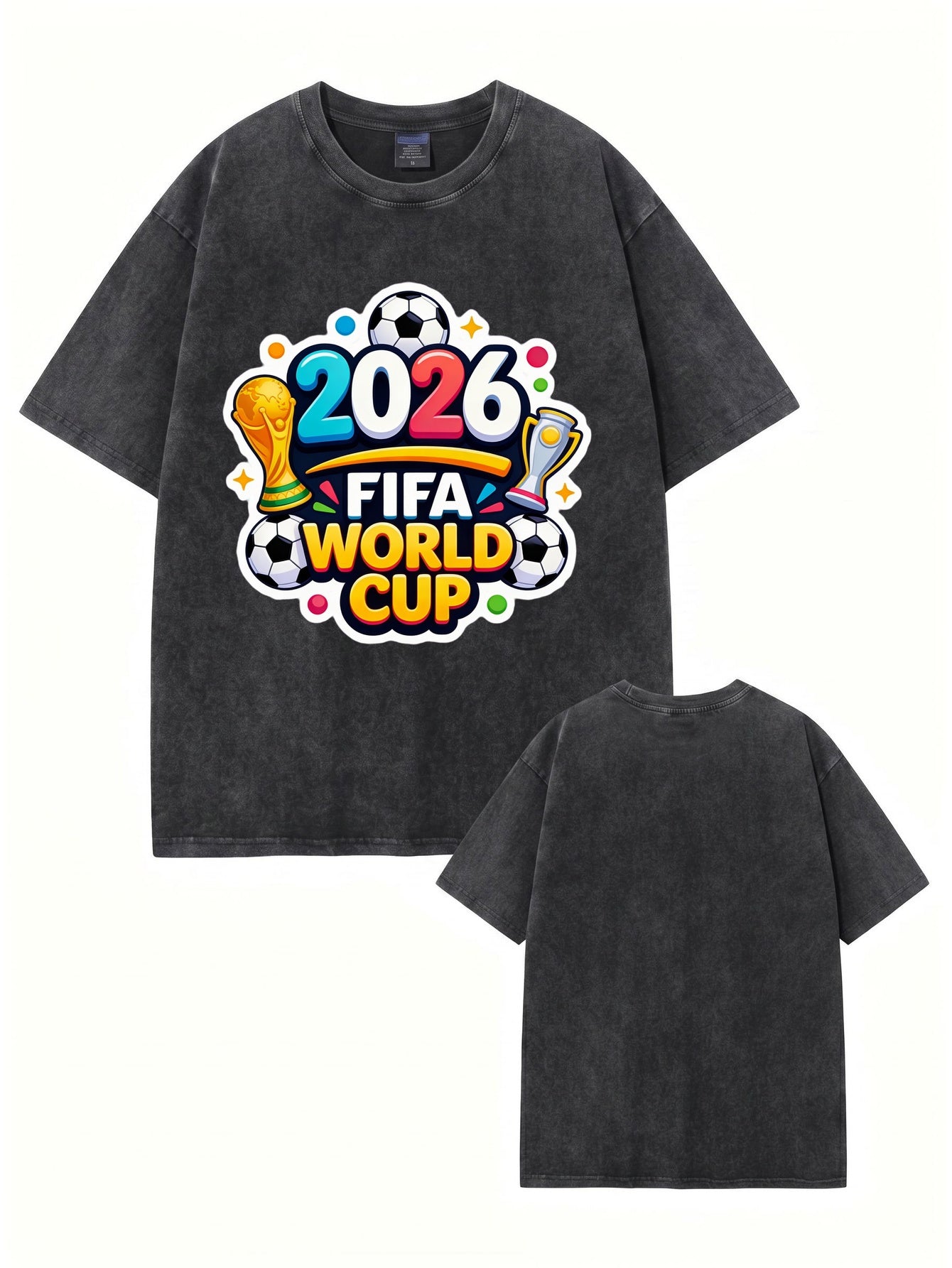 2026 FIFA World Cup Graphic T-Shirt - Premium Heavyweight Vintage Wash Cotton