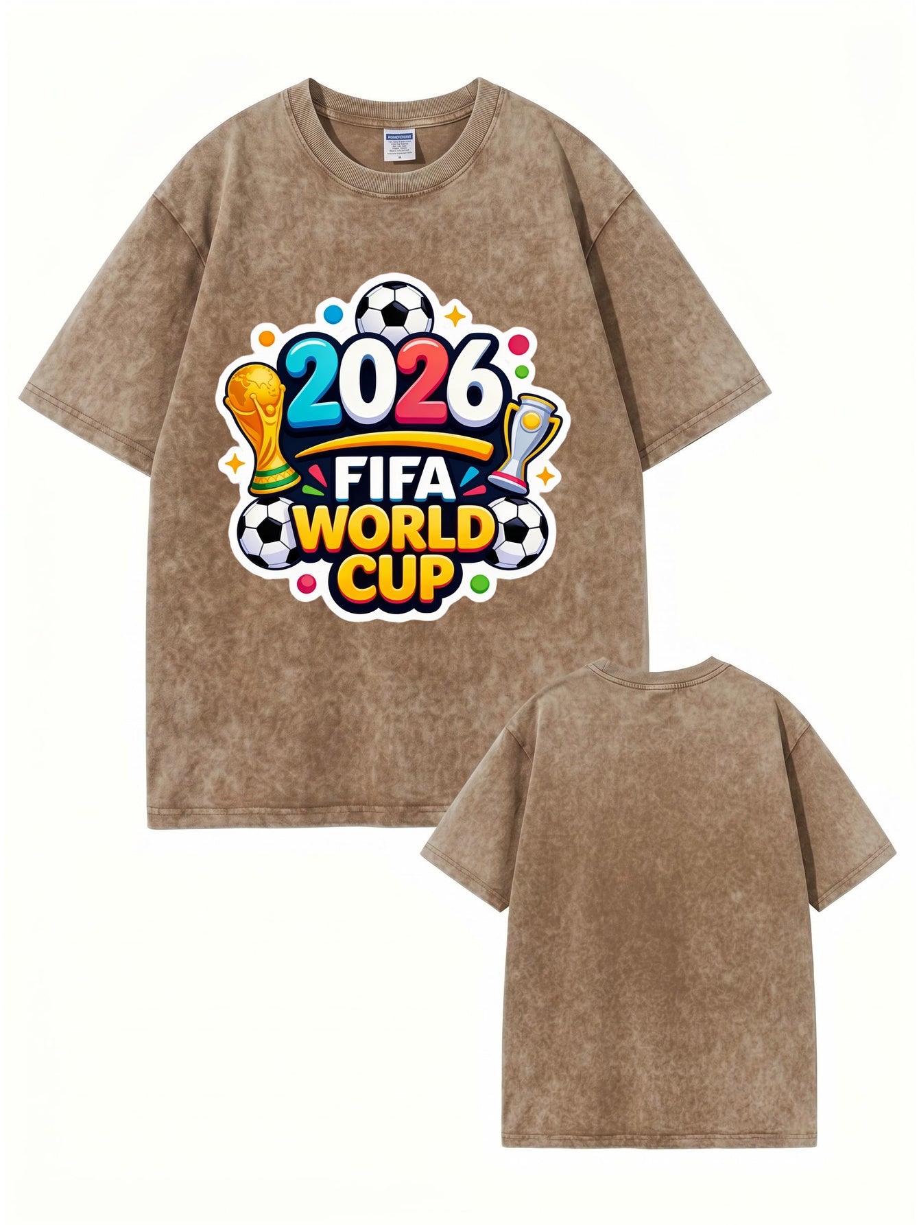 2026 FIFA World Cup Graphic T-Shirt - Premium Heavyweight Vintage Wash Cotton