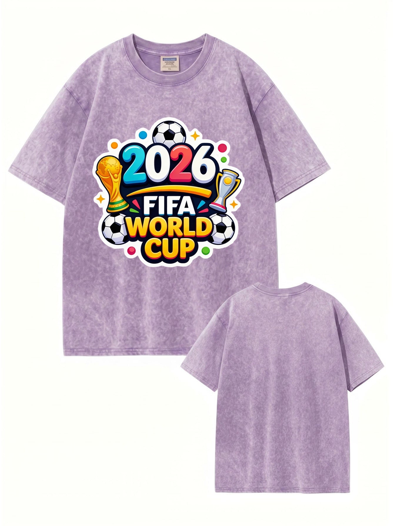 2026 FIFA World Cup Graphic T-Shirt - Premium Heavyweight Vintage Wash Cotton
