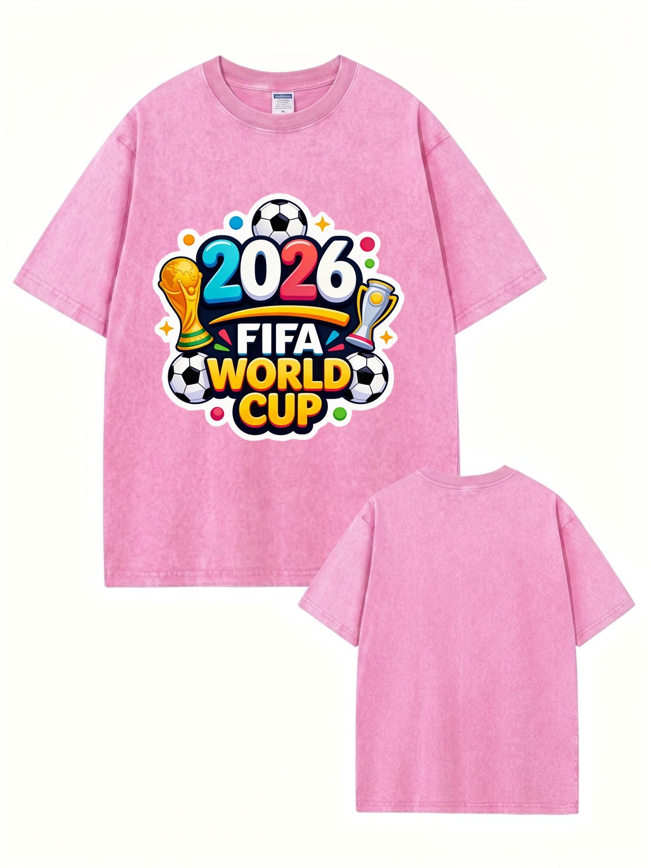 2026 FIFA World Cup Graphic T-Shirt - Premium Heavyweight Vintage Wash Cotton
