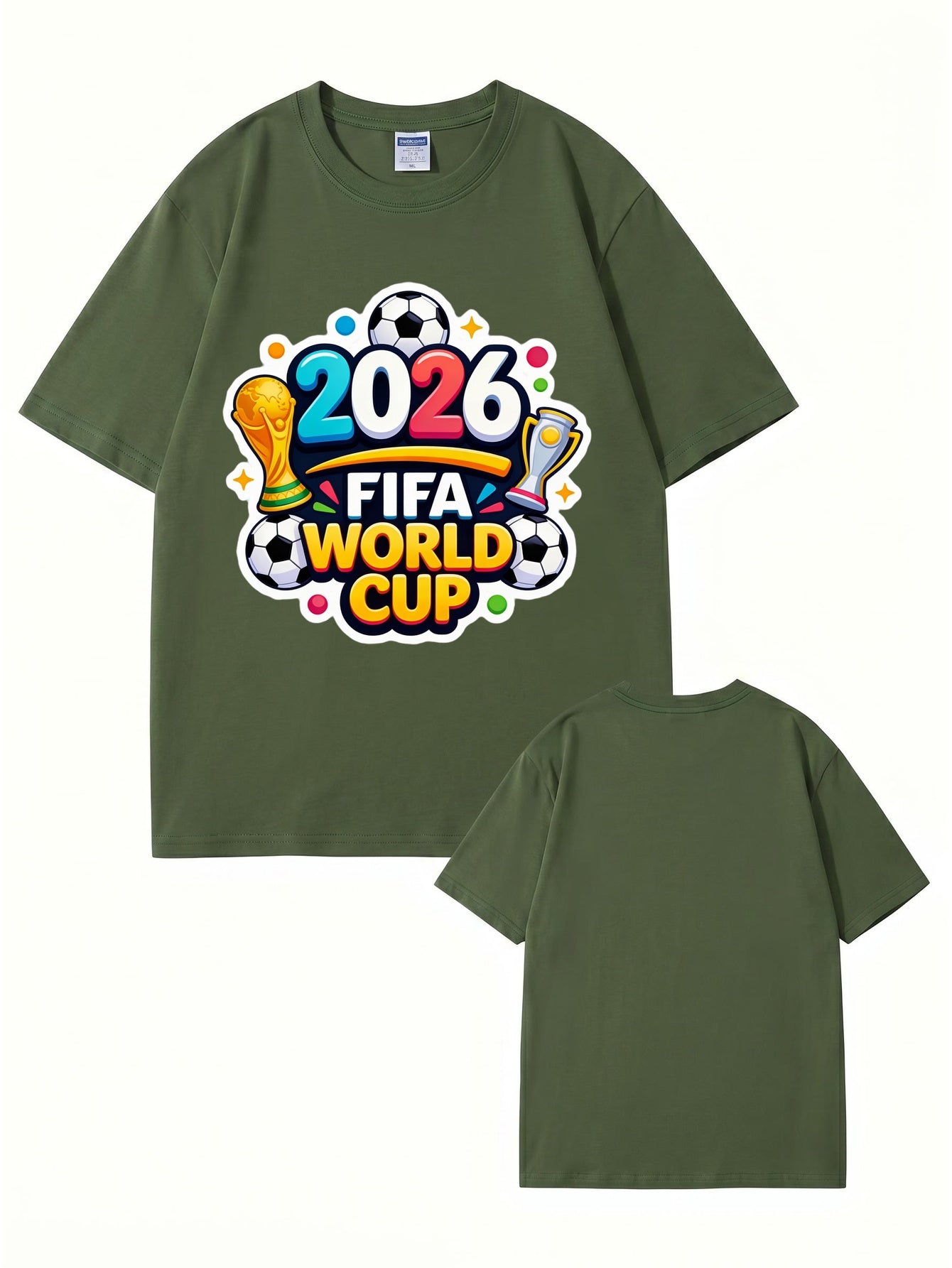 2026 FIFA World Cup Graphic T-Shirt - Premium 200gsm Cotton Soccer Tee