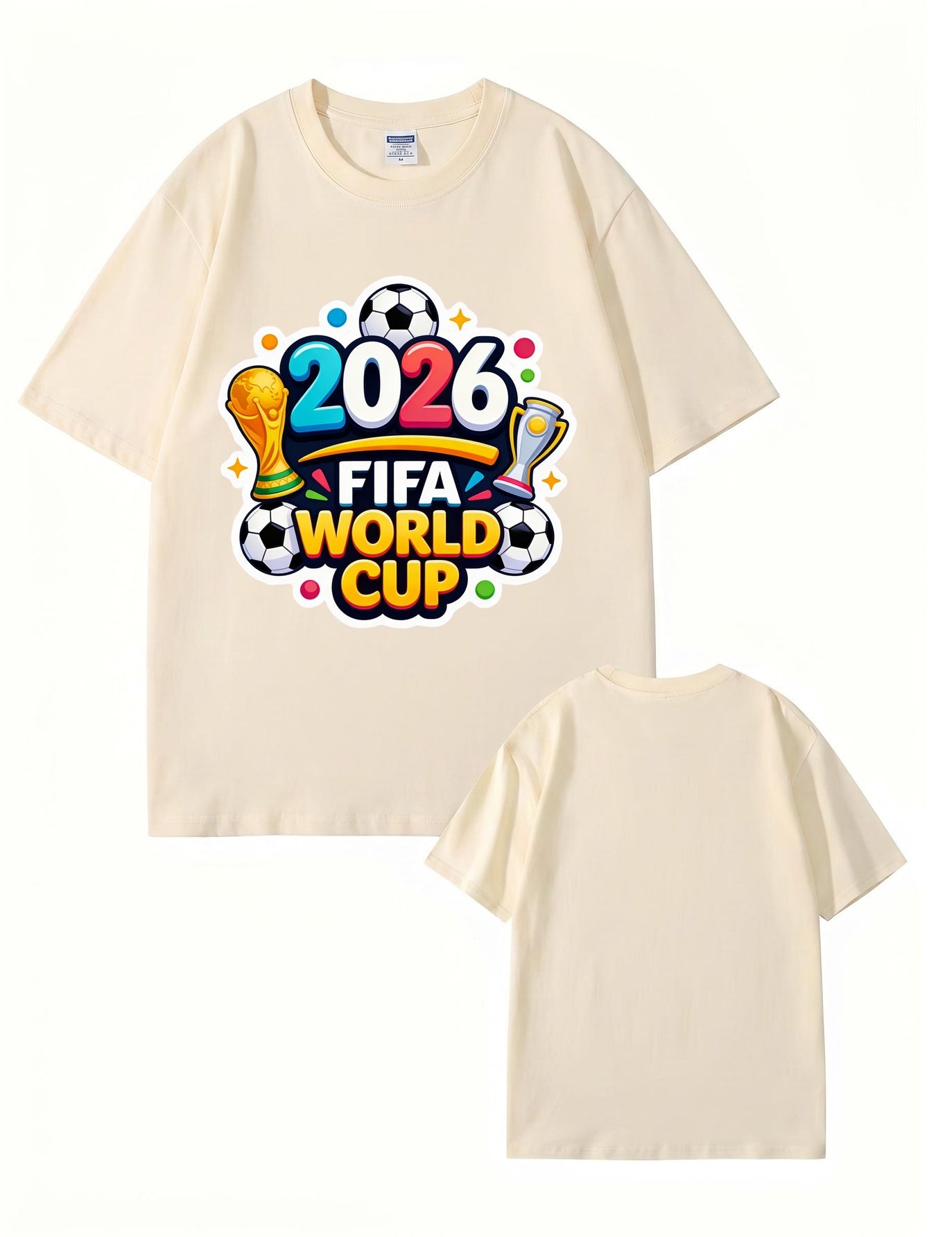 2026 FIFA World Cup Graphic T-Shirt - Premium 200gsm Cotton Soccer Tee