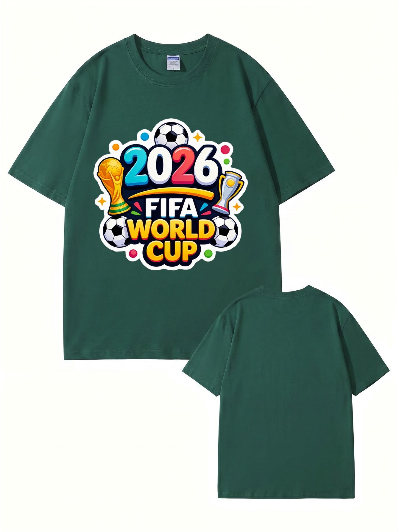 2026 FIFA World Cup Graphic T-Shirt - Premium 200gsm Cotton Soccer Tee