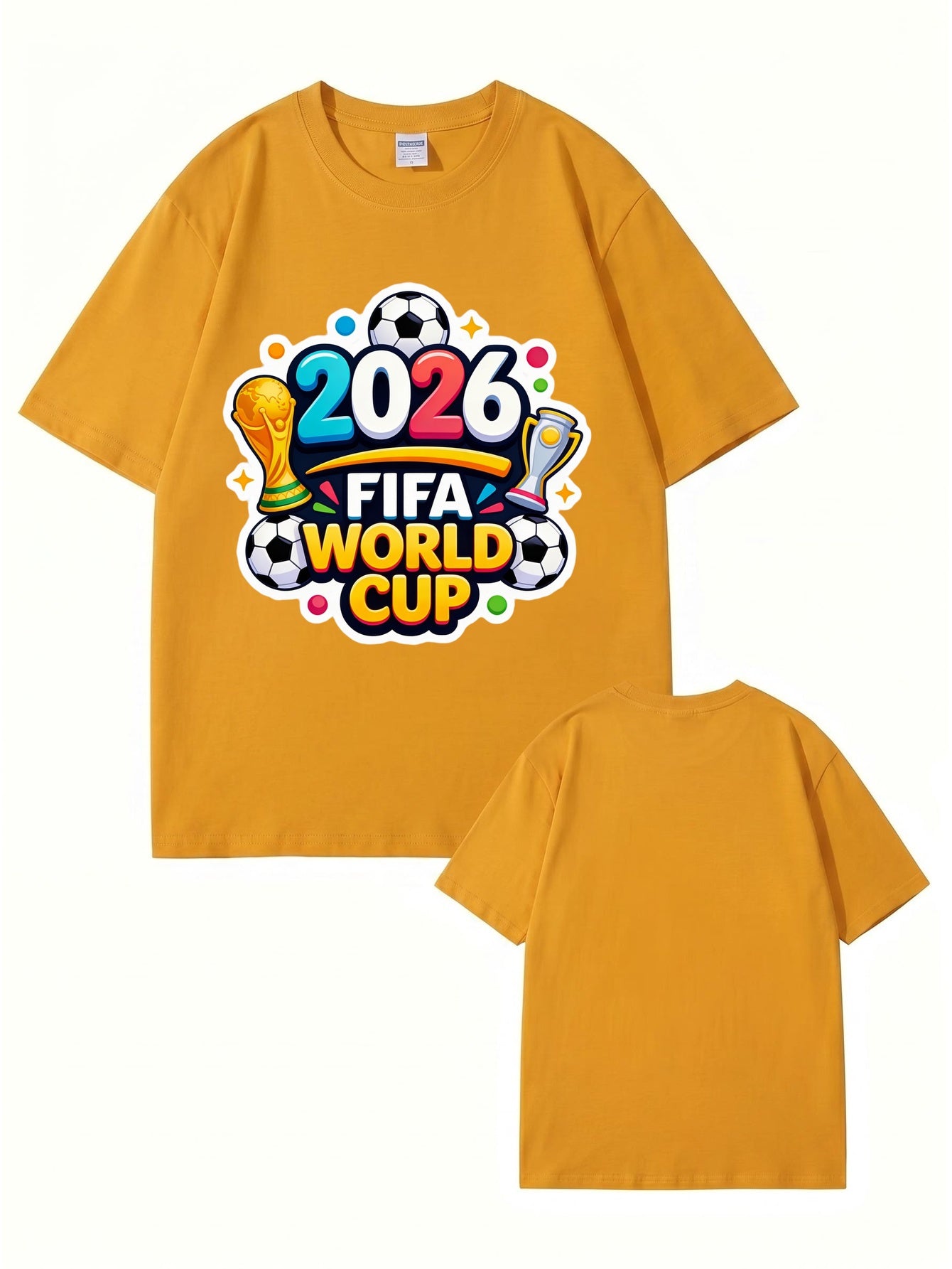 2026 FIFA World Cup Graphic T-Shirt - Premium 200gsm Cotton Soccer Tee