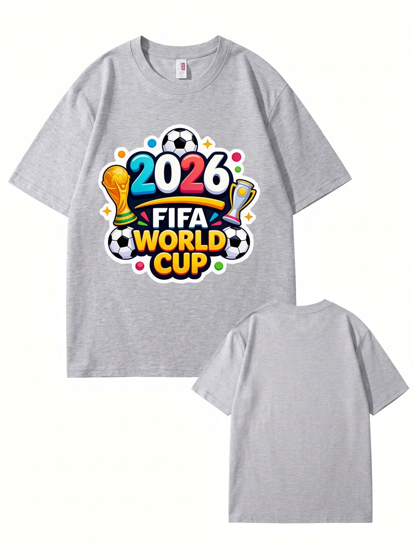 2026 FIFA World Cup Graphic T-Shirt - Premium 200gsm Cotton Soccer Tee
