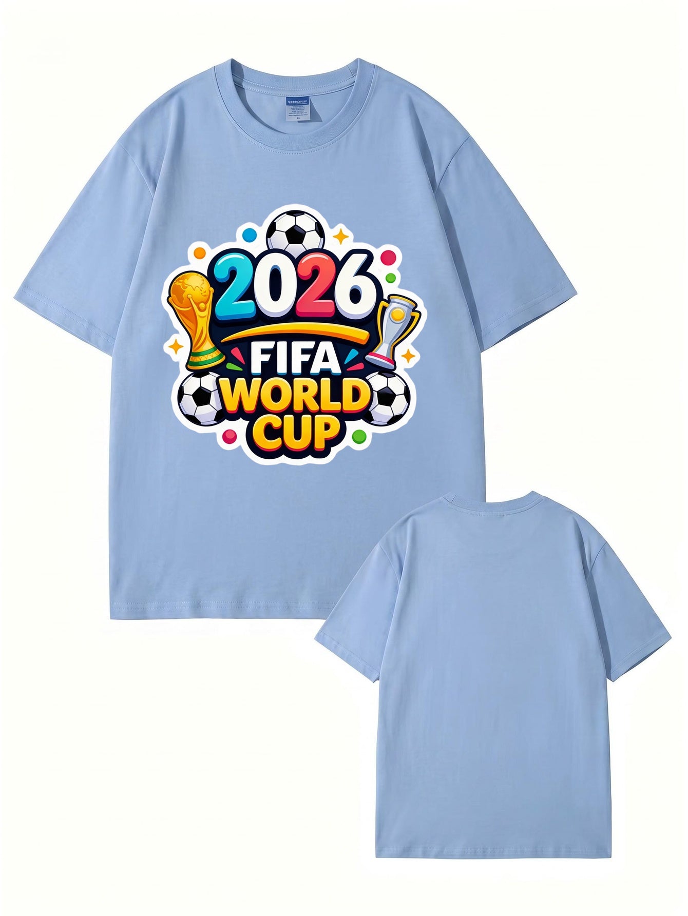2026 FIFA World Cup Graphic T-Shirt - Premium 200gsm Cotton Soccer Tee