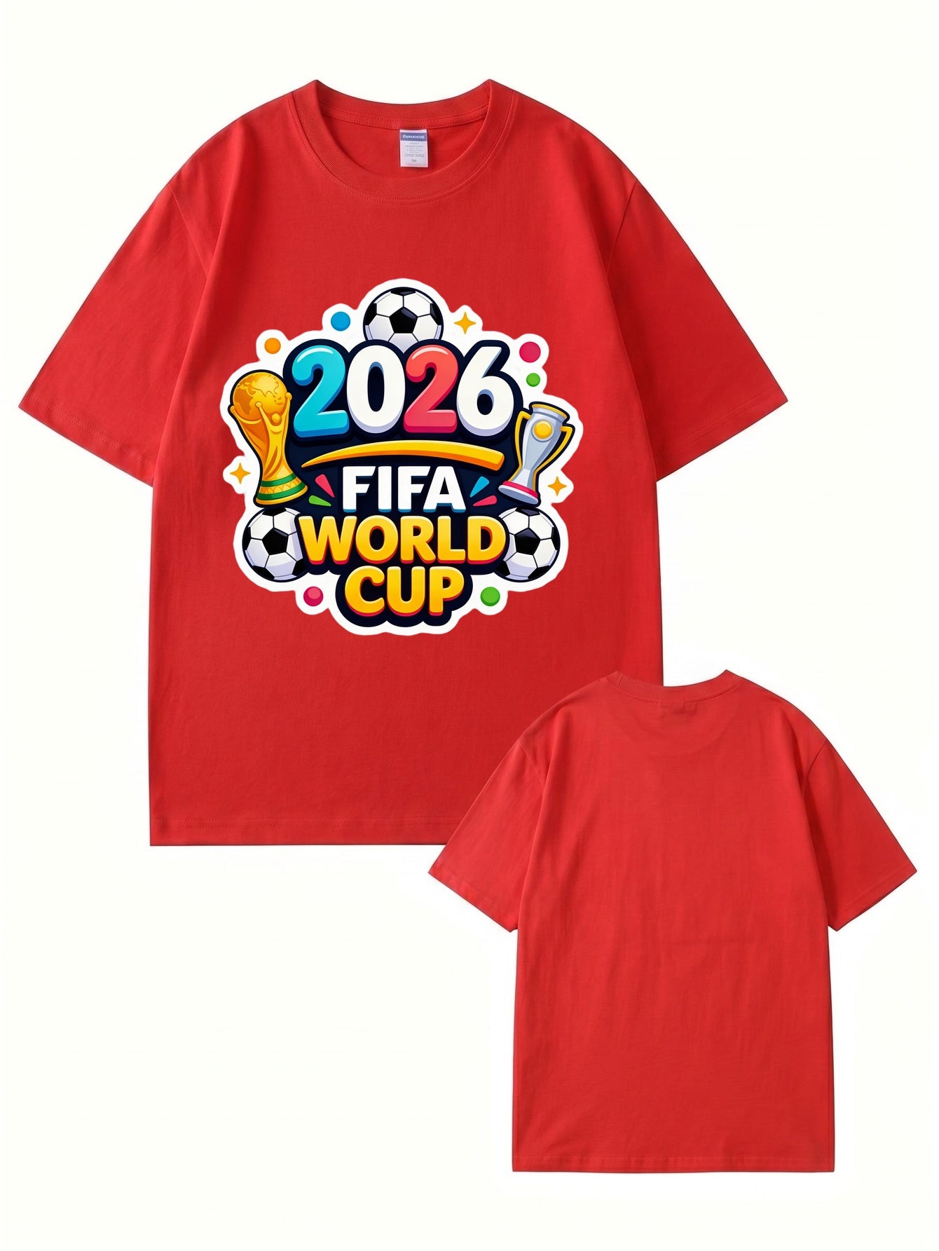 2026 FIFA World Cup Graphic T-Shirt - Premium 200gsm Cotton Soccer Tee