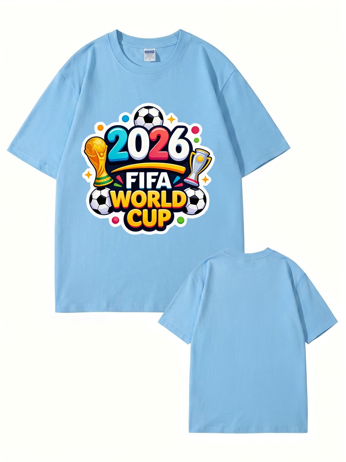 2026 FIFA World Cup Graphic T-Shirt - Premium 200gsm Cotton Soccer Tee