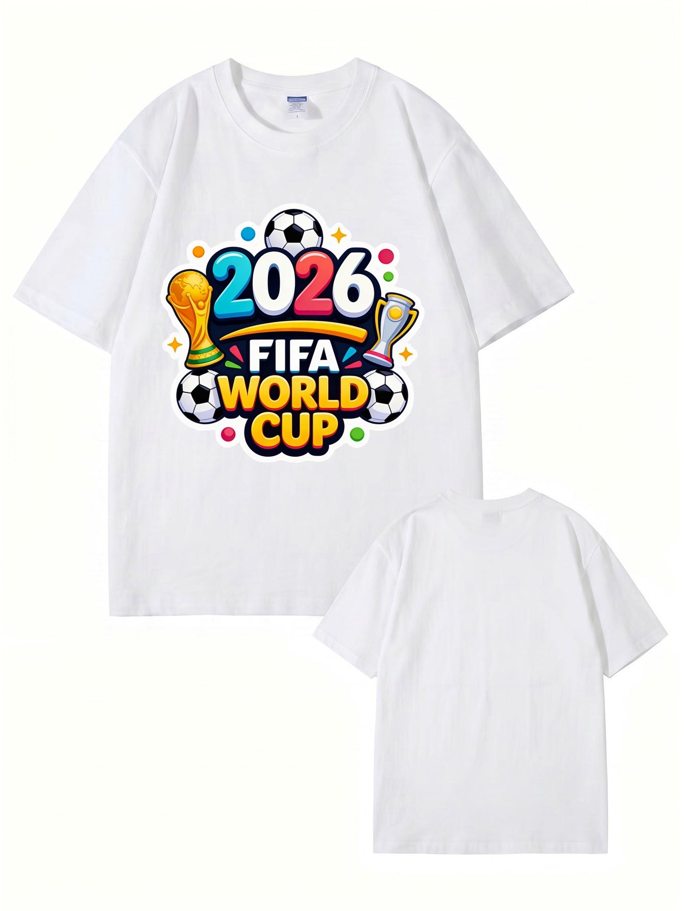 2026 FIFA World Cup Graphic T-Shirt - Premium 200gsm Cotton Soccer Tee