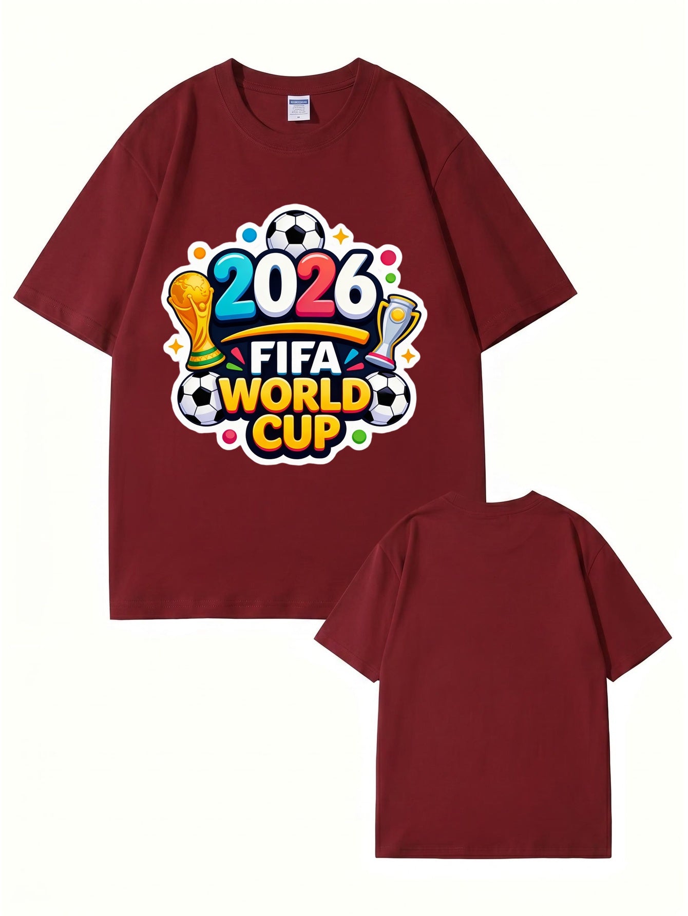 2026 FIFA World Cup Graphic T-Shirt - Premium 200gsm Cotton Soccer Tee