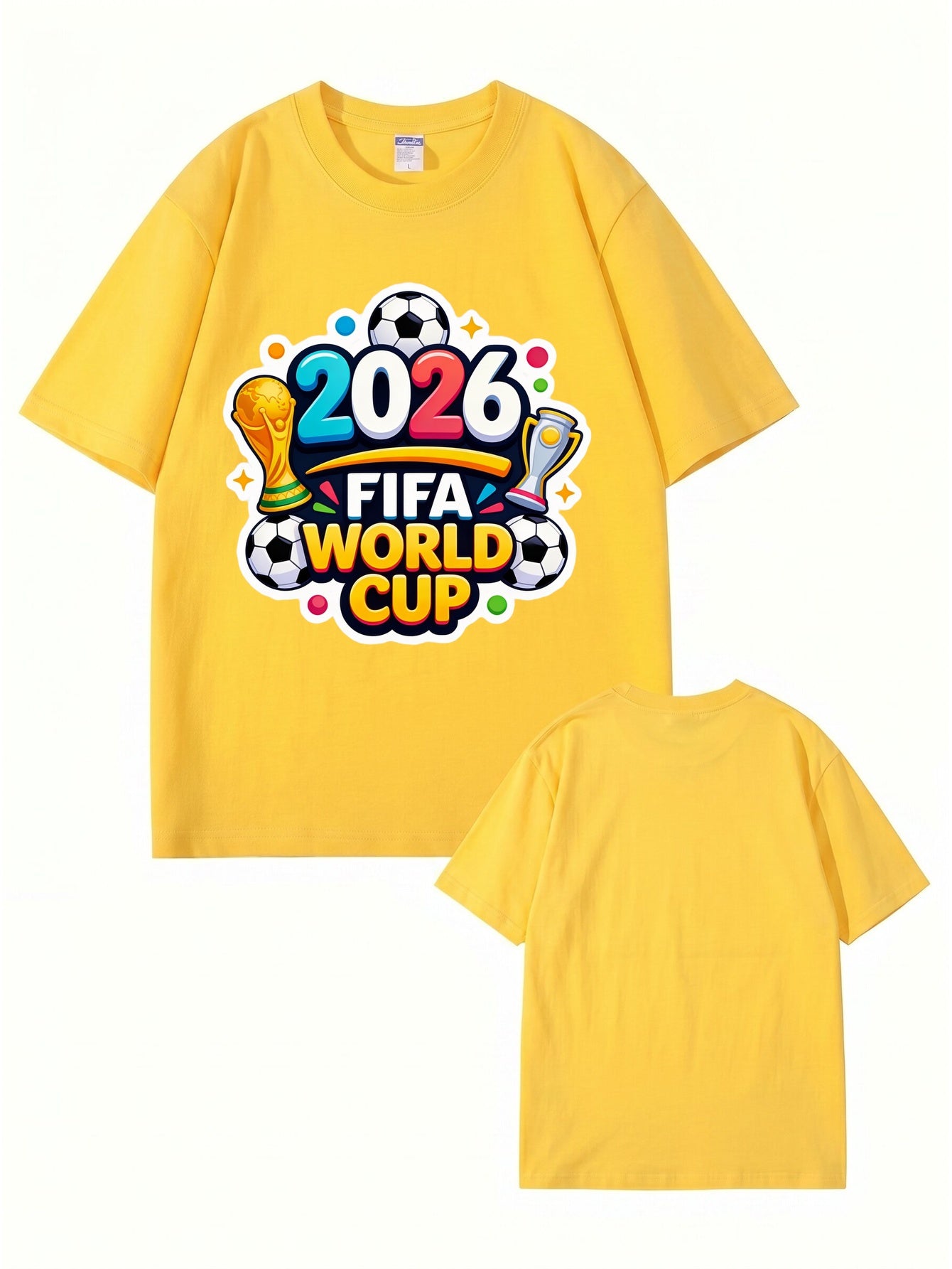 2026 FIFA World Cup Graphic T-Shirt - Premium 200gsm Cotton Soccer Tee