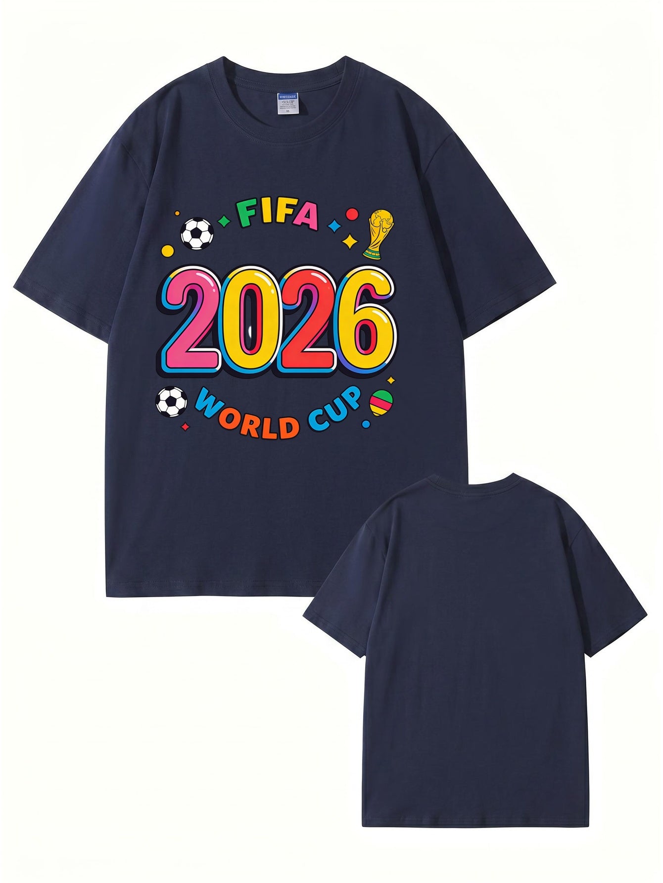2026 FIFA World Cup Graphic Print T-Shirt - Premium Cotton Soccer Fan Tee