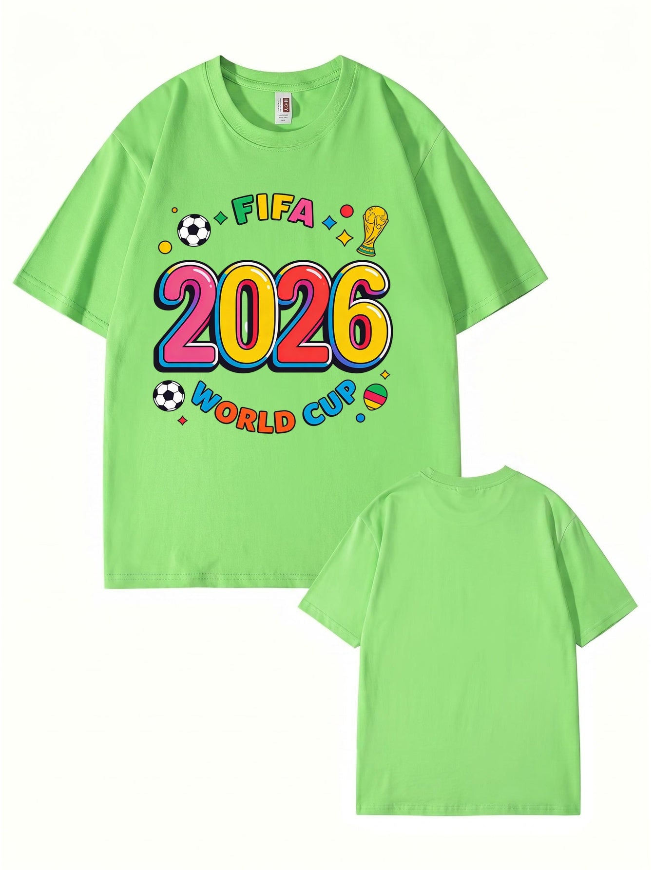 2026 FIFA World Cup Graphic Print T-Shirt - Premium Cotton Soccer Fan Tee