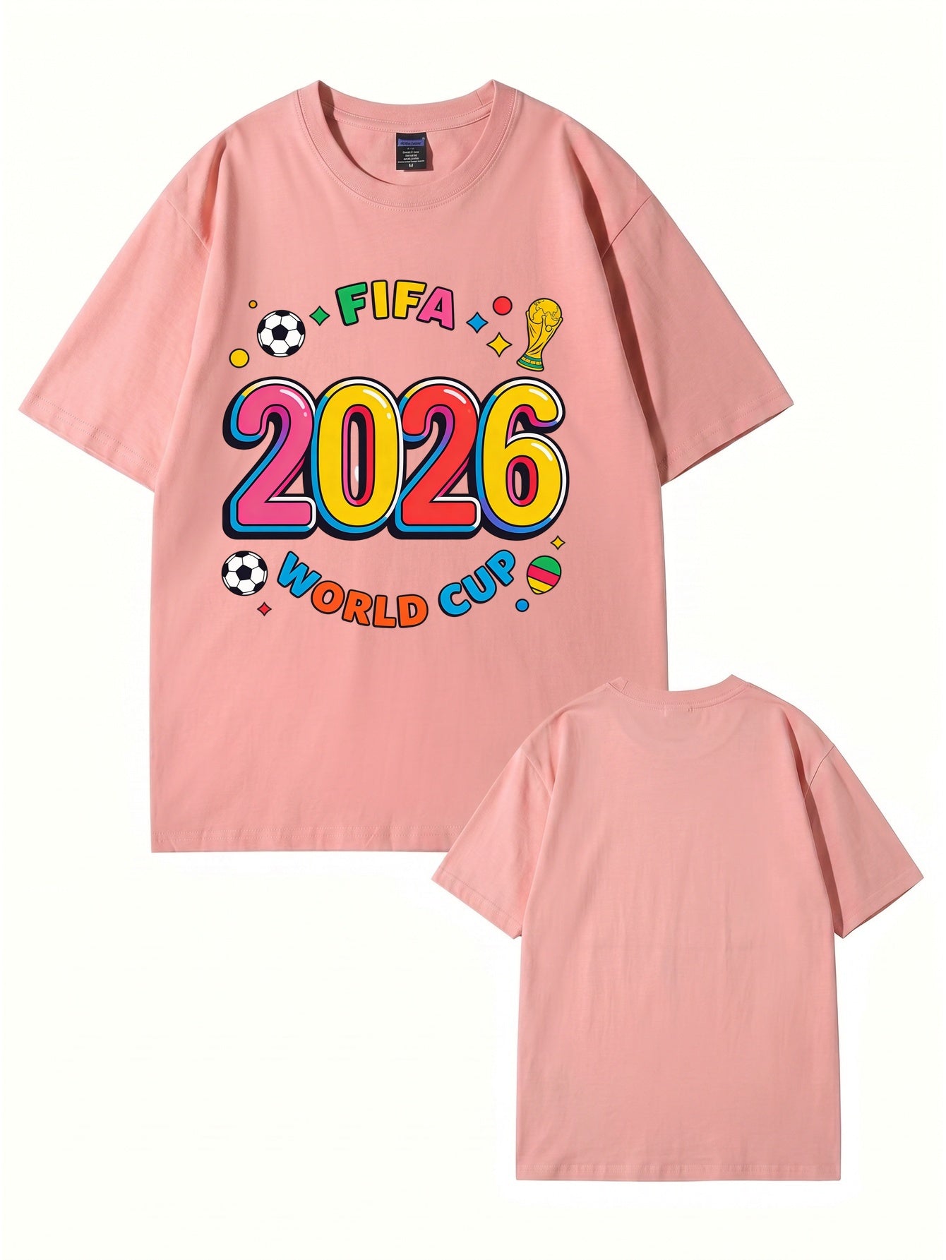 2026 FIFA World Cup Graphic Print T-Shirt - Premium Cotton Soccer Fan Tee