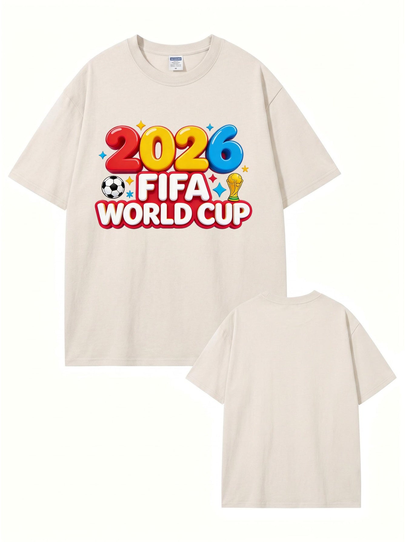 2026 FIFA World Cup Graphic T-Shirt | Vintage Washed Heavyweight Cotton Tee