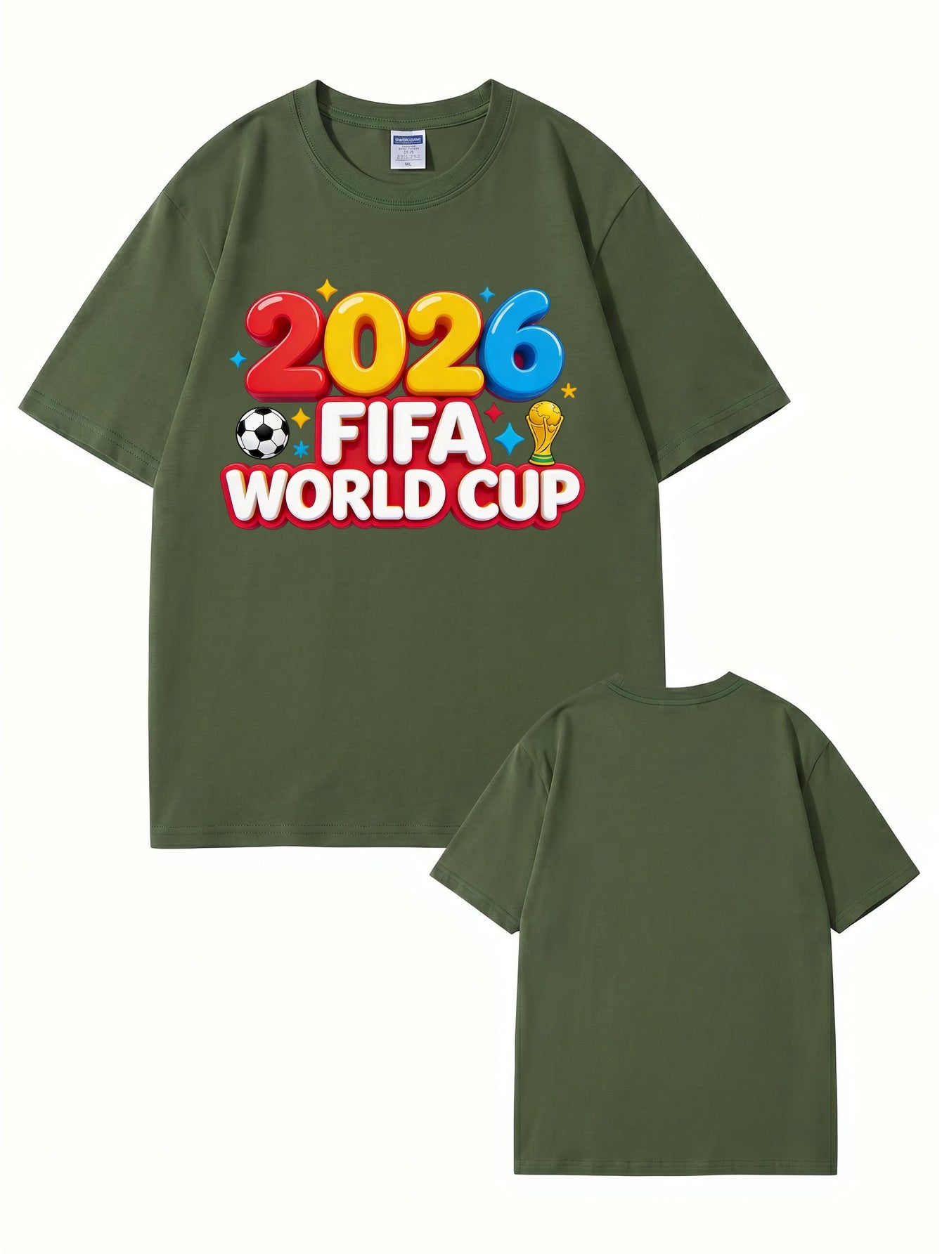 2026 FIFA World Cup Graphic Print T-Shirt - Premium Cotton Soccer Tee