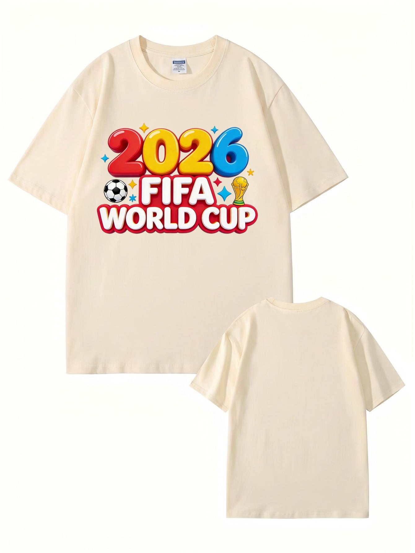 2026 FIFA World Cup Graphic Print T-Shirt - Premium Cotton Soccer Tee