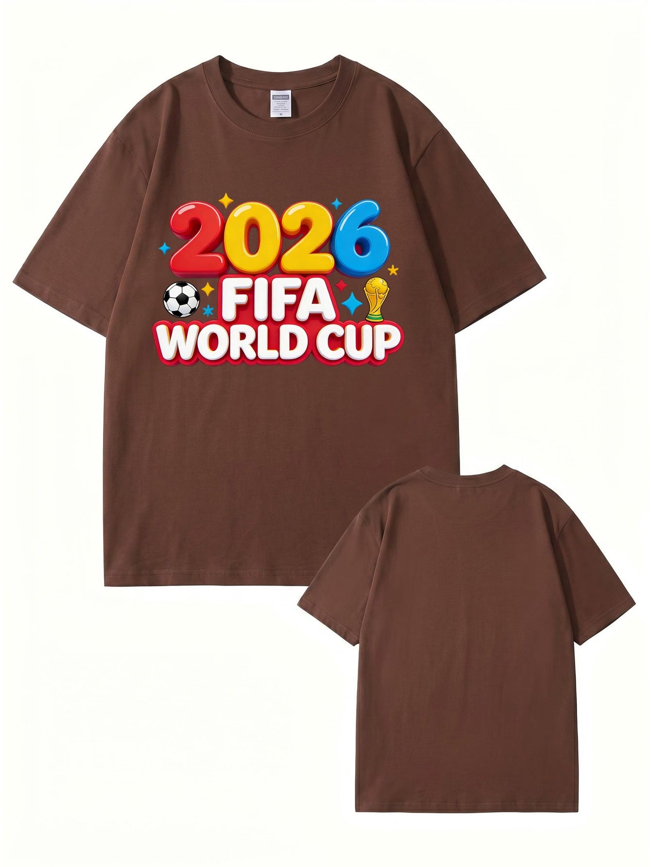 2026 FIFA World Cup Graphic Print T-Shirt - Premium Cotton Soccer Tee