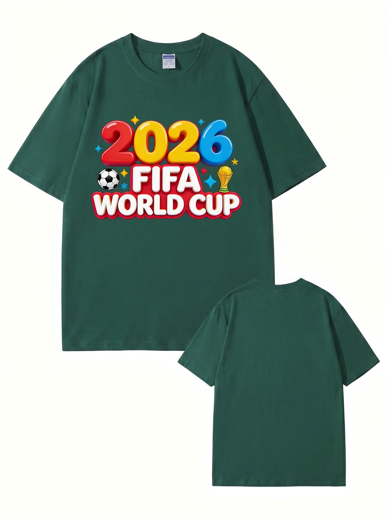 2026 FIFA World Cup Graphic Print T-Shirt - Premium Cotton Soccer Tee