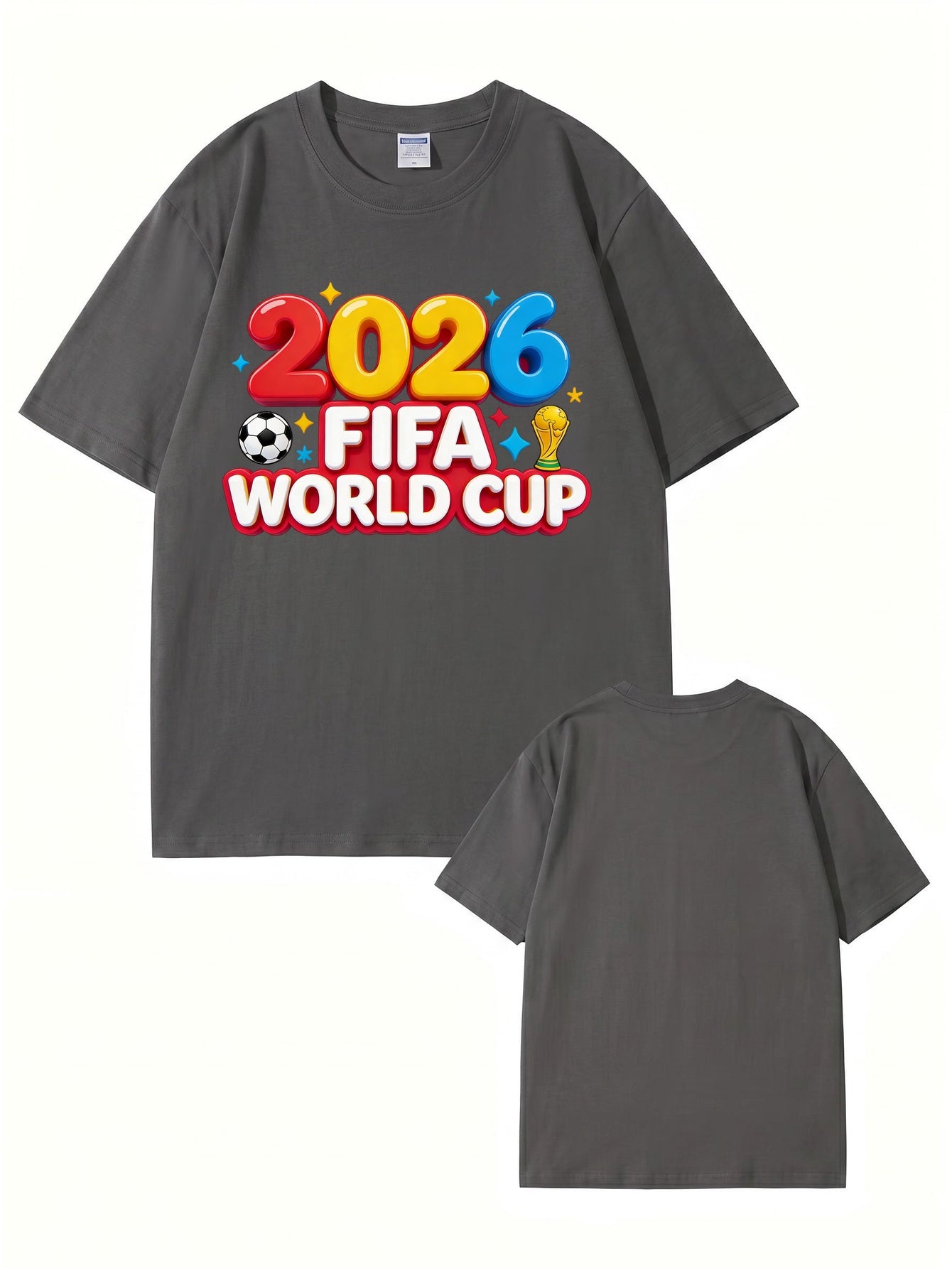2026 FIFA World Cup Graphic Print T-Shirt - Premium Cotton Soccer Tee