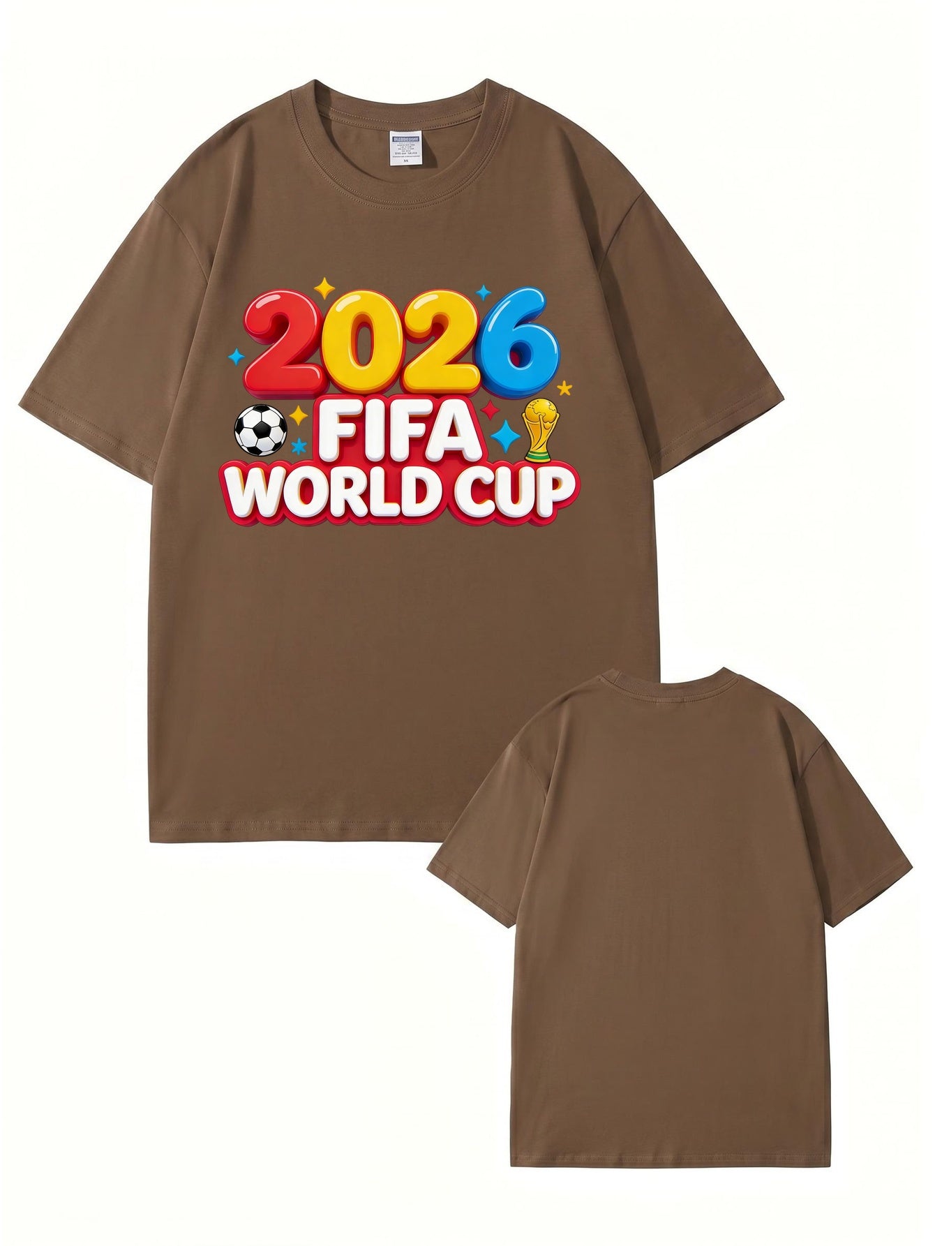 2026 FIFA World Cup Graphic Print T-Shirt - Premium Cotton Soccer Tee