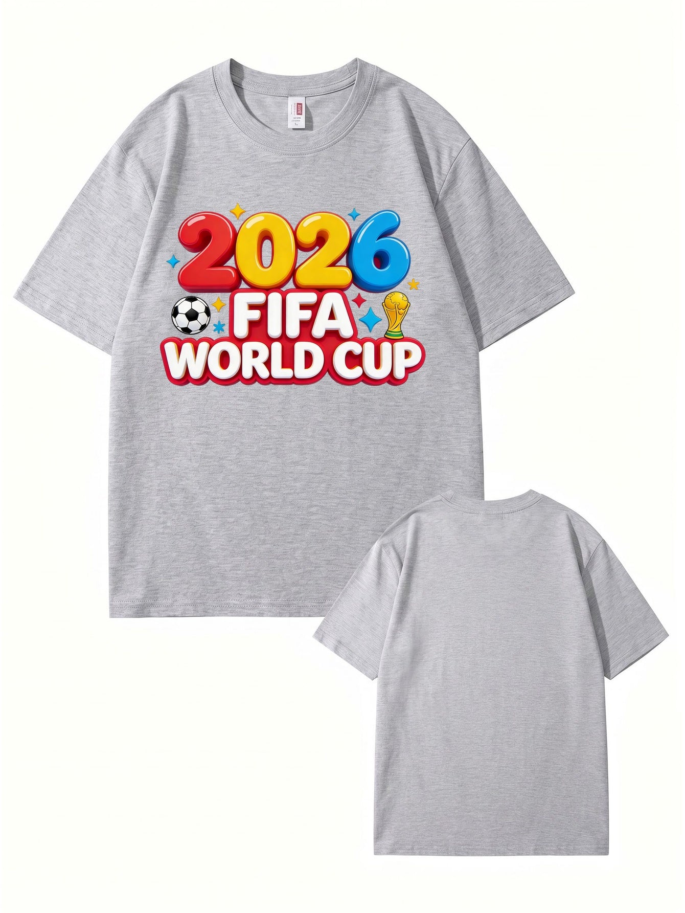 2026 FIFA World Cup Graphic Print T-Shirt - Premium Cotton Soccer Tee