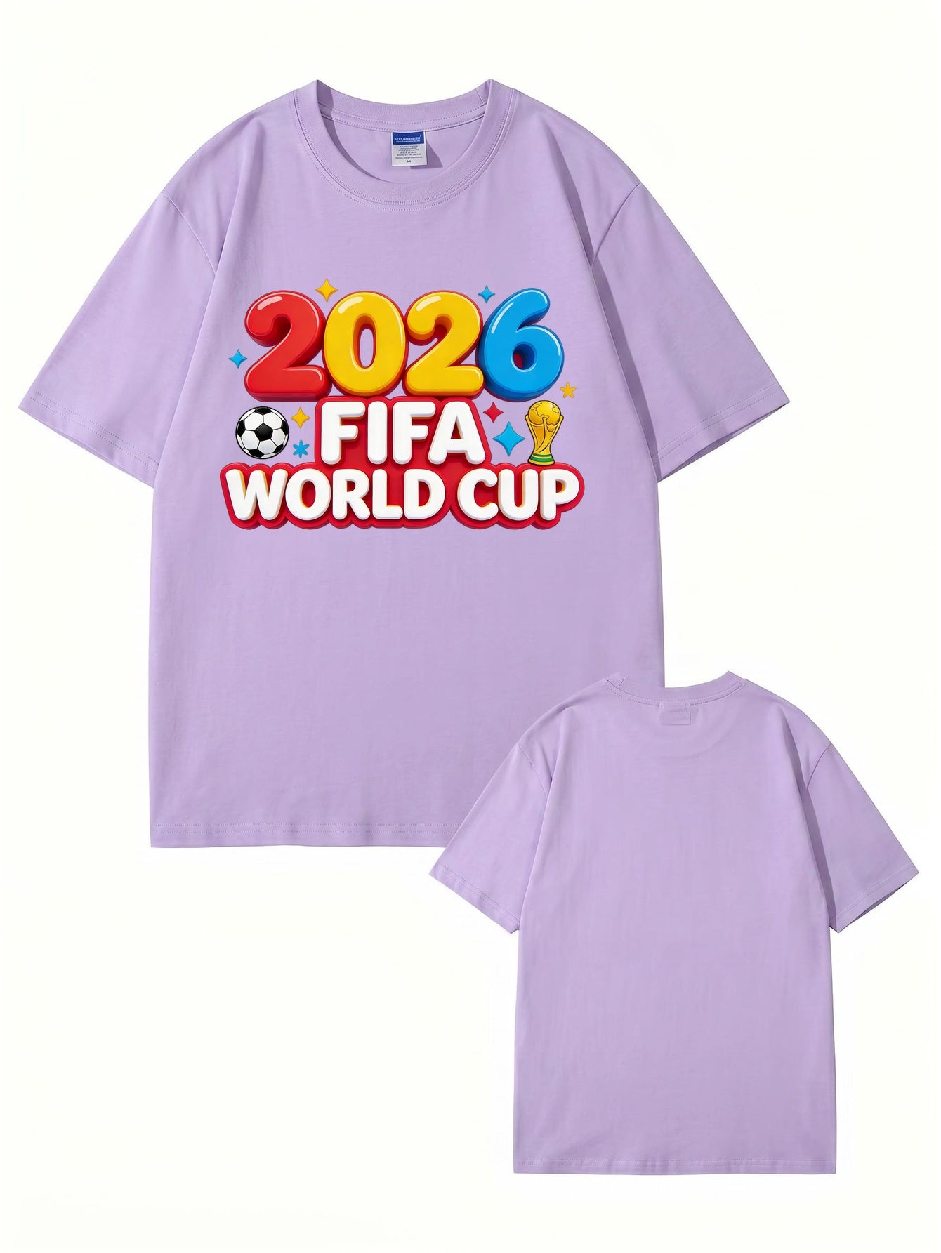 2026 FIFA World Cup Graphic Print T-Shirt - Premium Cotton Soccer Tee
