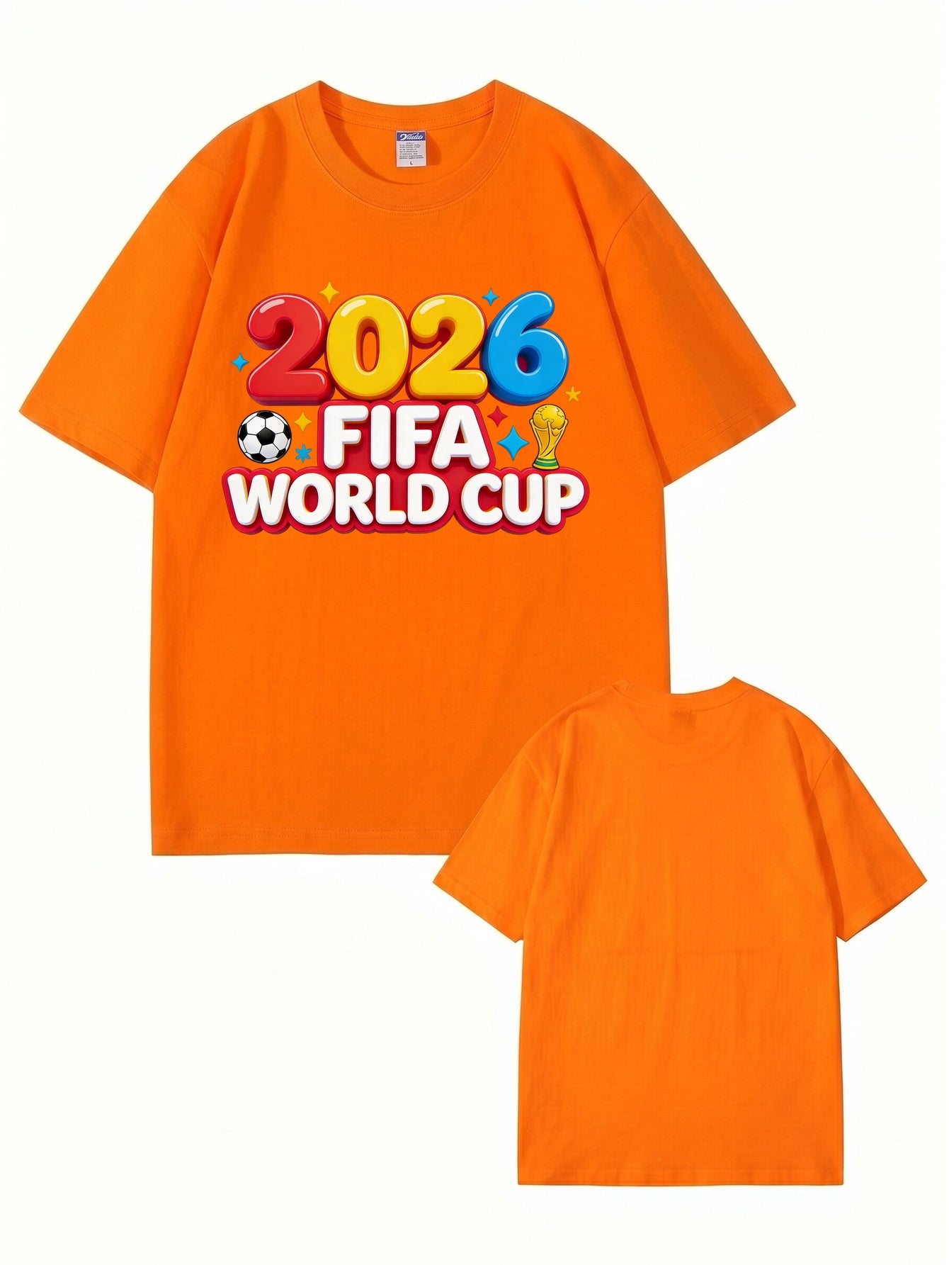 2026 FIFA World Cup Graphic Print T-Shirt - Premium Cotton Soccer Tee