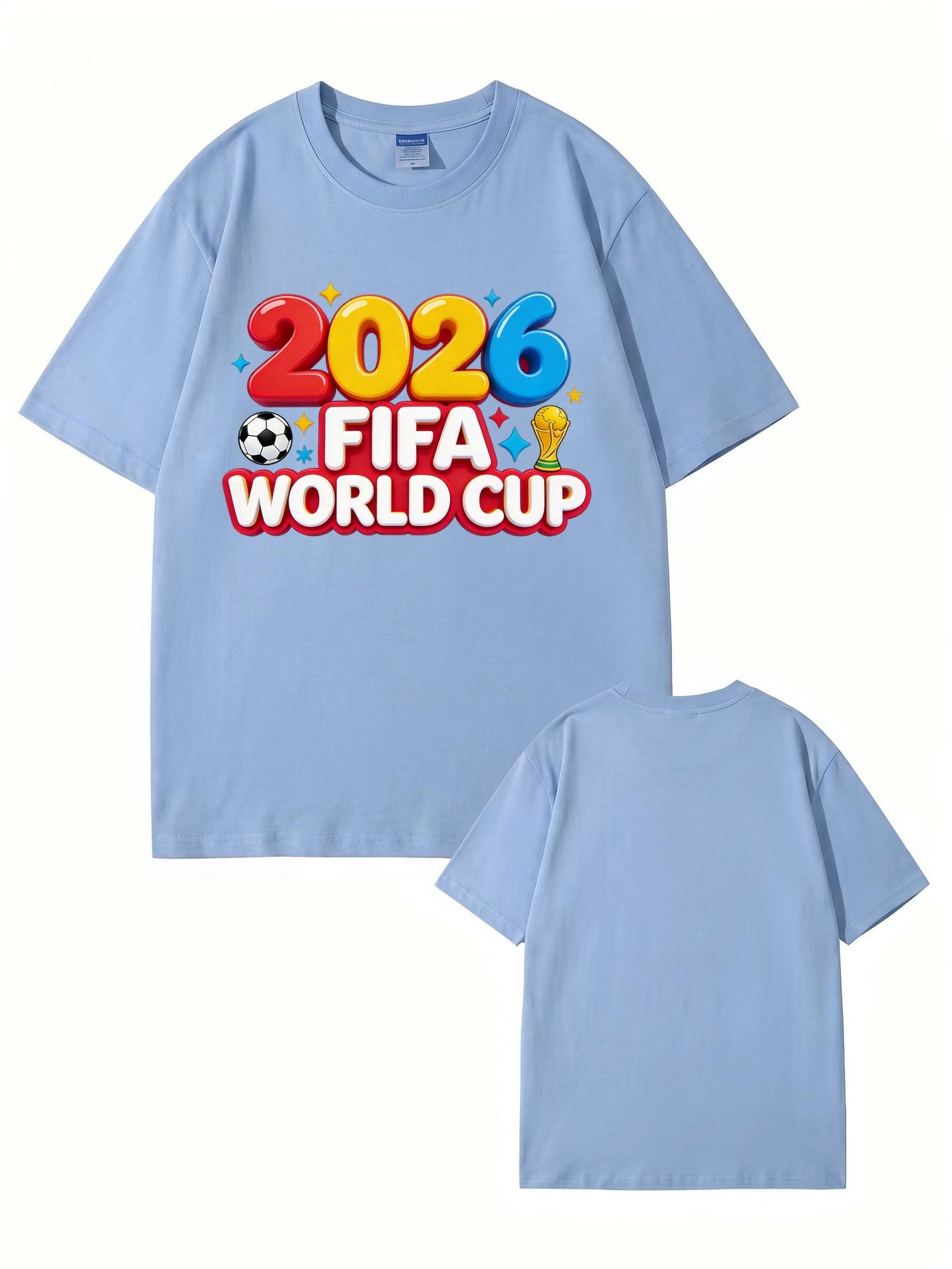 2026 FIFA World Cup Graphic Print T-Shirt - Premium Cotton Soccer Tee
