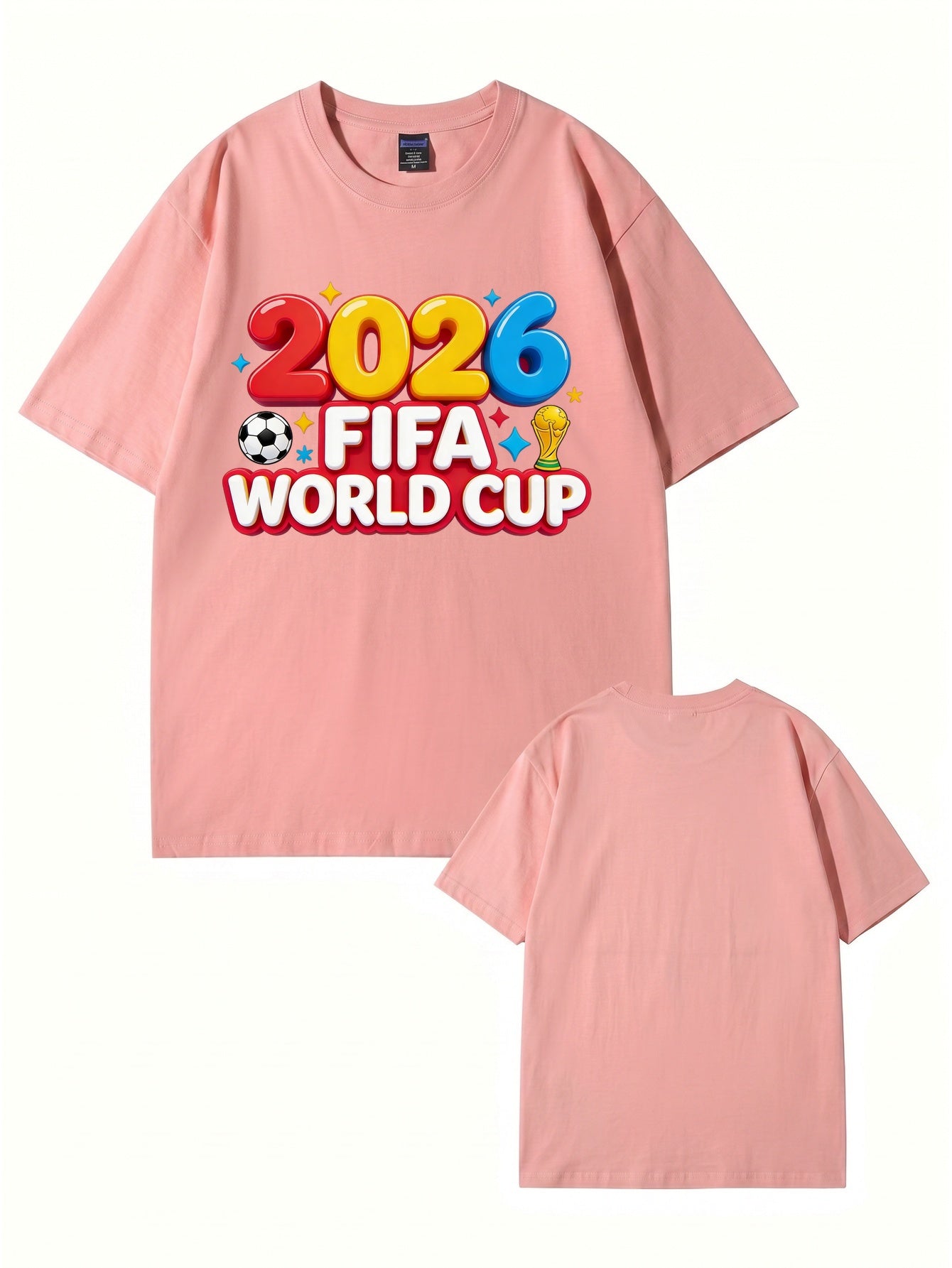 2026 FIFA World Cup Graphic Print T-Shirt - Premium Cotton Soccer Tee