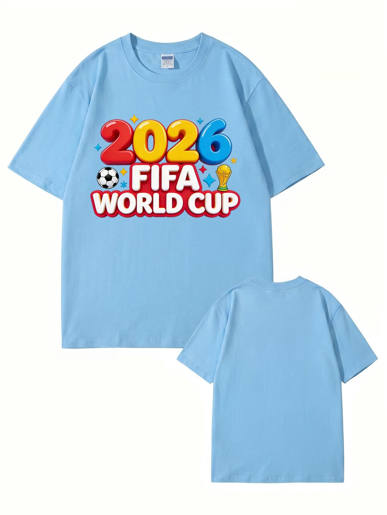 2026 FIFA World Cup Graphic Print T-Shirt - Premium Cotton Soccer Tee