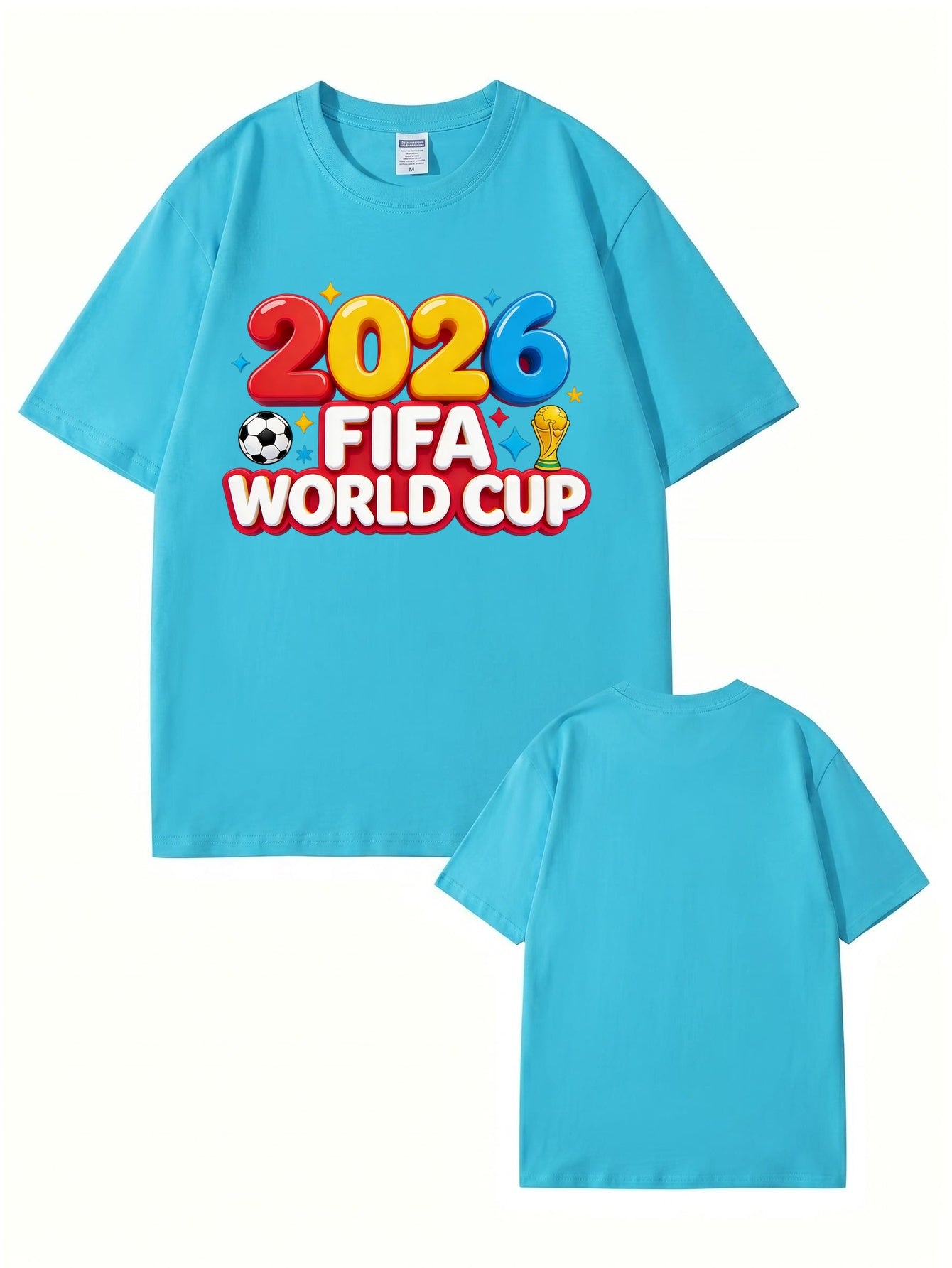 2026 FIFA World Cup Graphic Print T-Shirt - Premium Cotton Soccer Tee