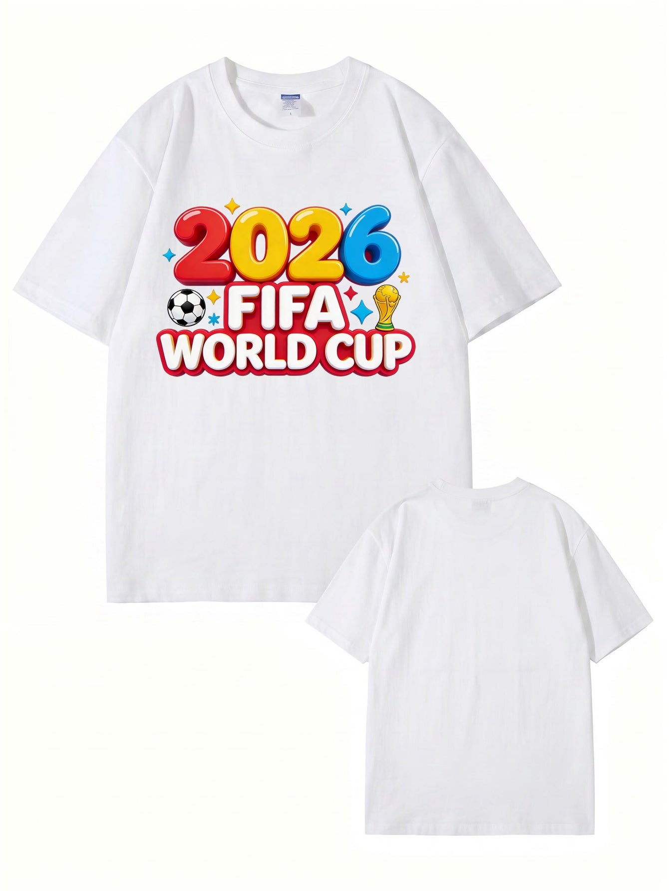 2026 FIFA World Cup Graphic Print T-Shirt - Premium Cotton Soccer Tee