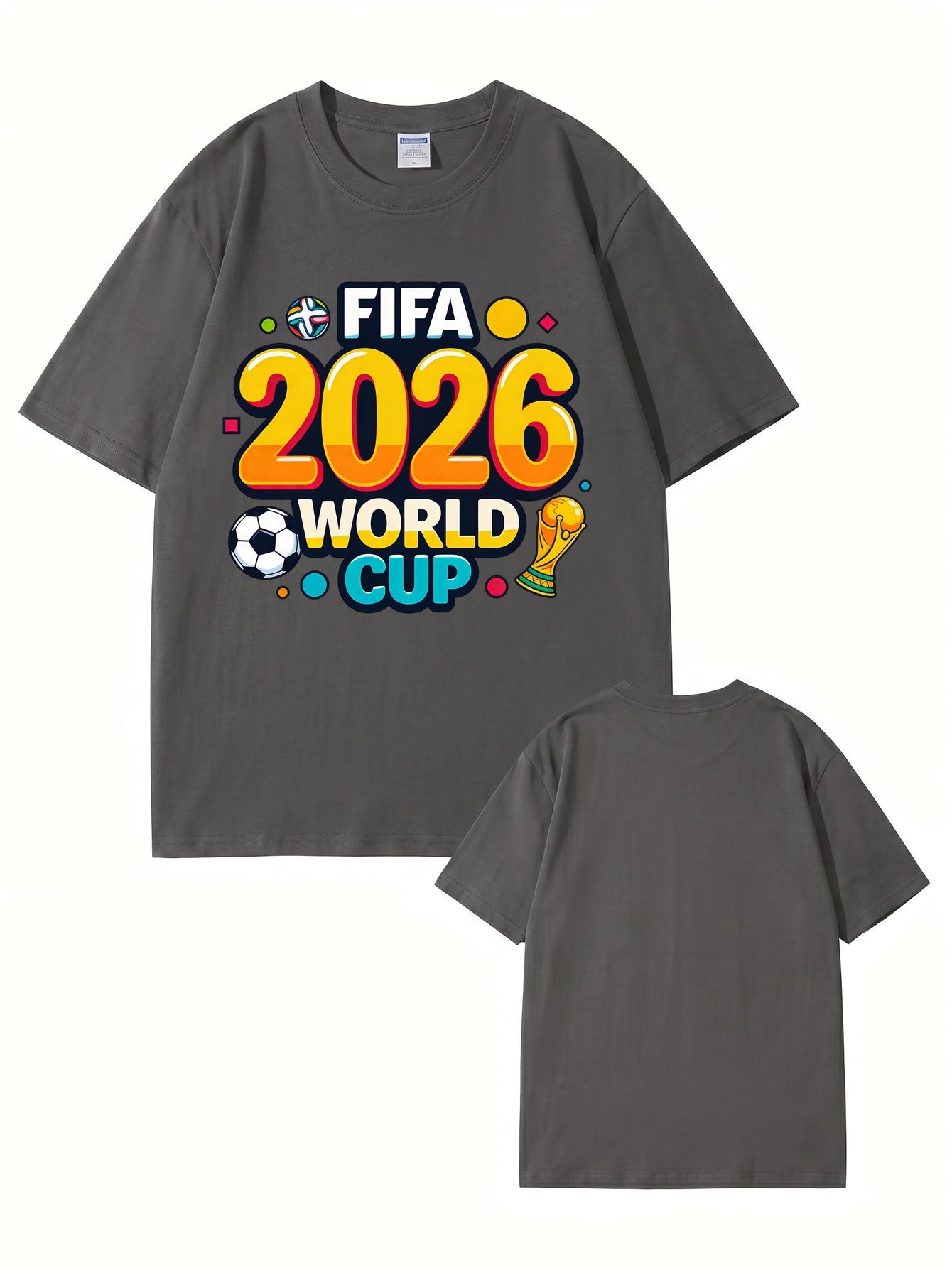 FIFA 2026 World Cup Graphic T-Shirt - Premium Cotton Soccer Fan Apparel