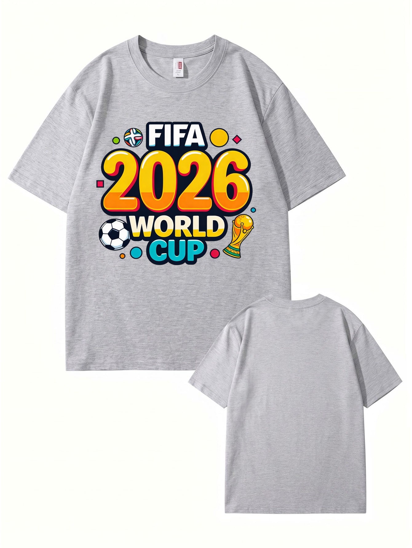 FIFA 2026 World Cup Graphic T-Shirt - Premium Cotton Soccer Fan Apparel