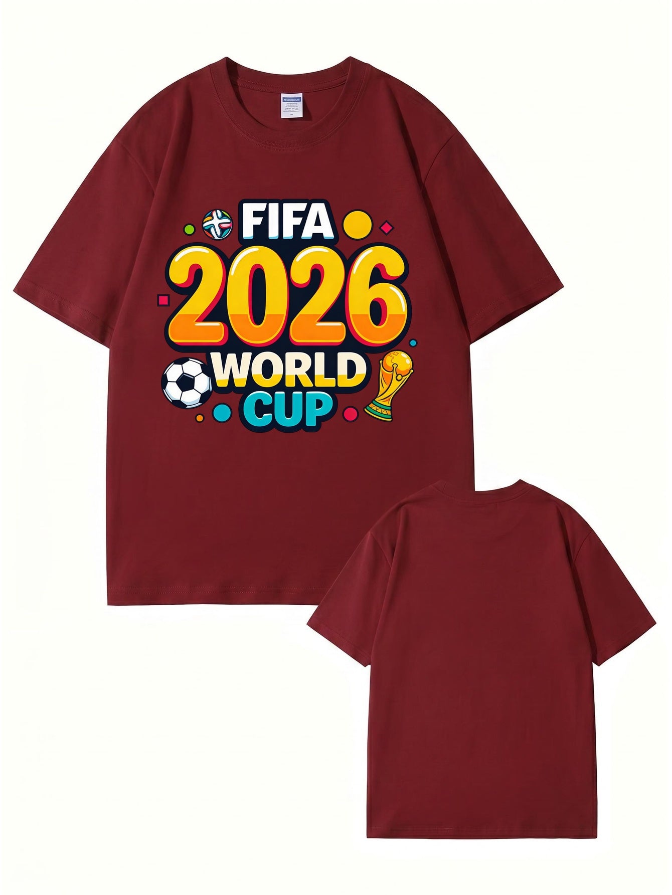 FIFA 2026 World Cup Graphic T-Shirt - Premium Cotton Soccer Fan Apparel