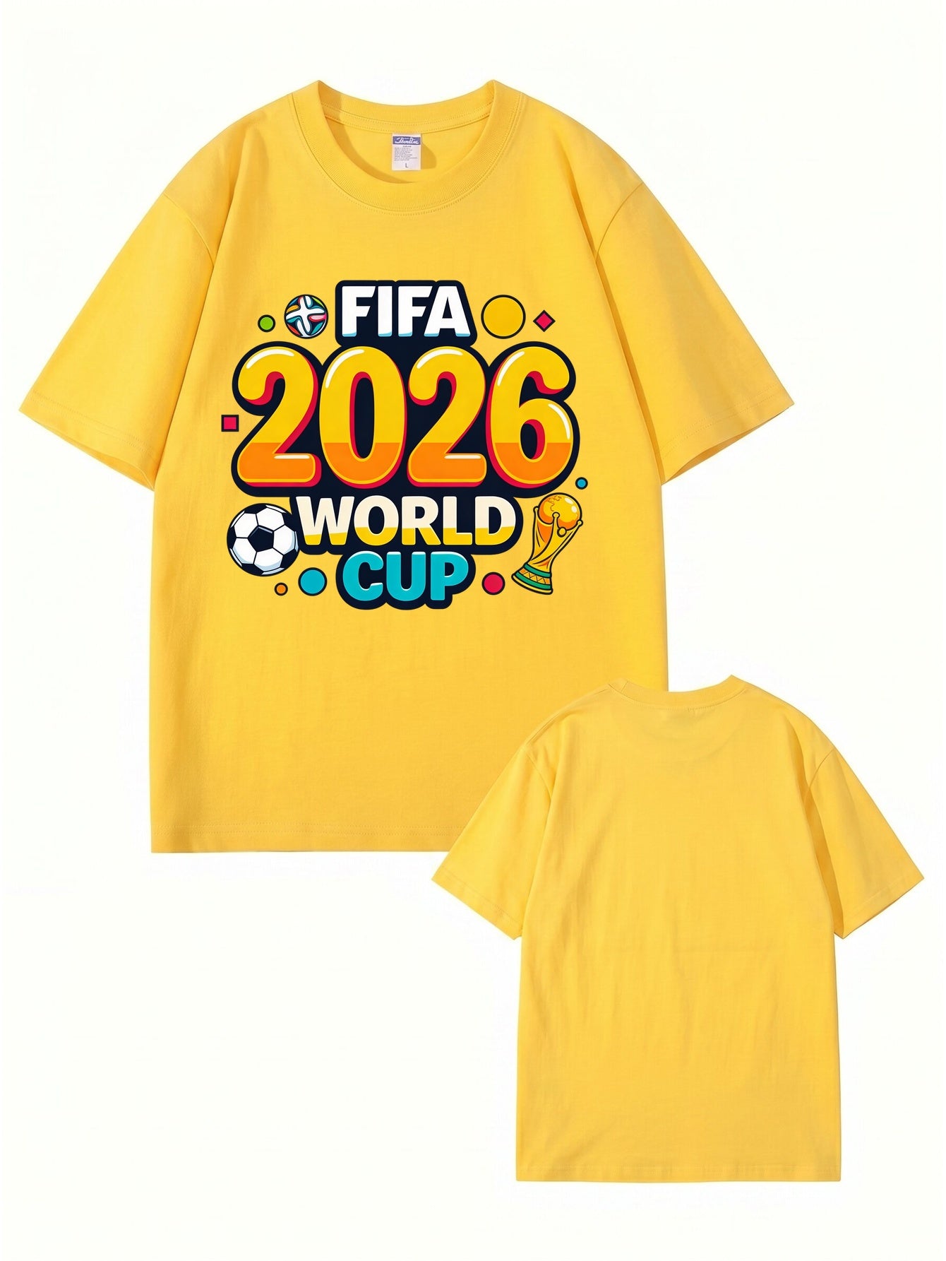 FIFA 2026 World Cup Graphic T-Shirt - Premium Cotton Soccer Fan Apparel