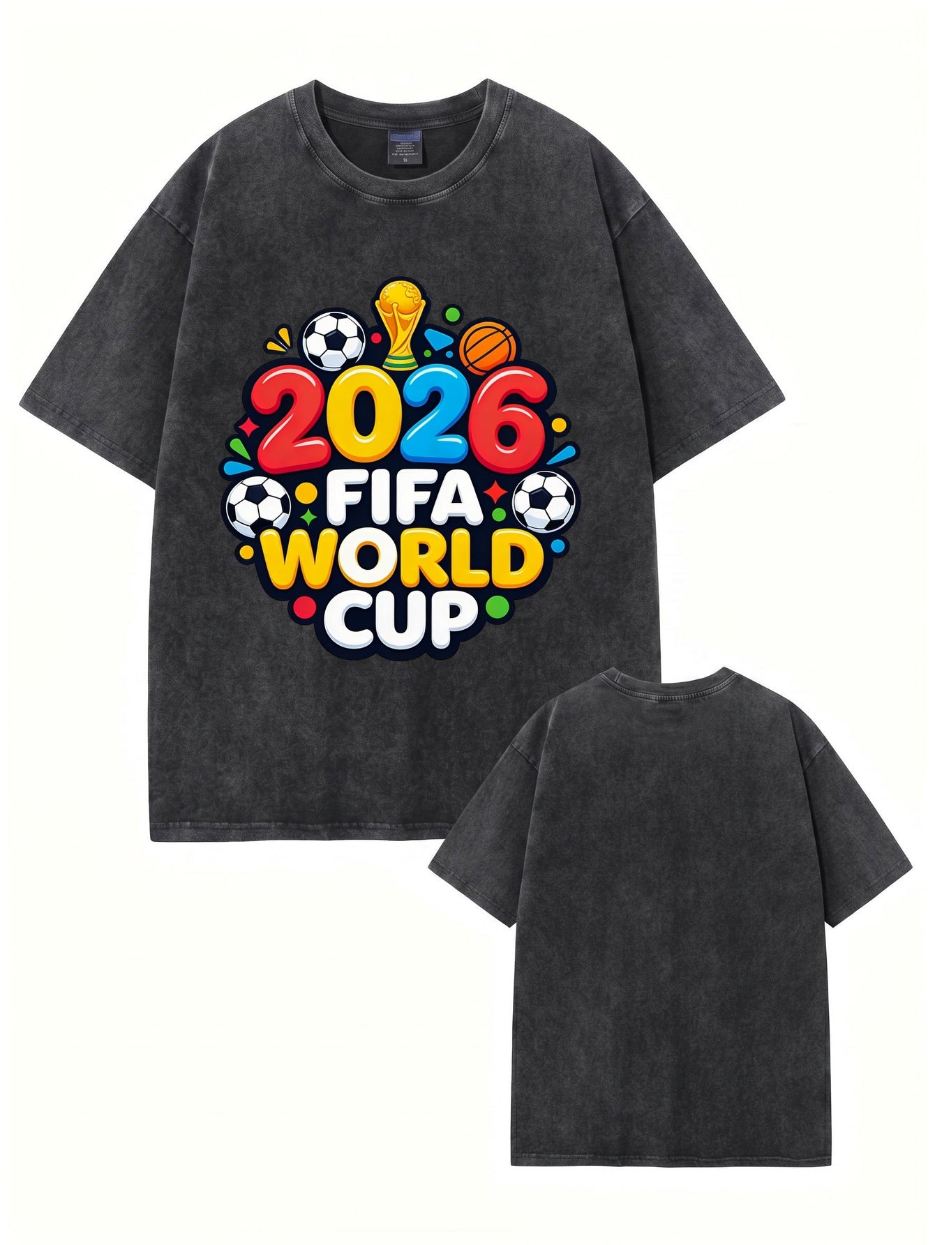 2026 FIFA World Cup Vintage Washed Graphic T-Shirt