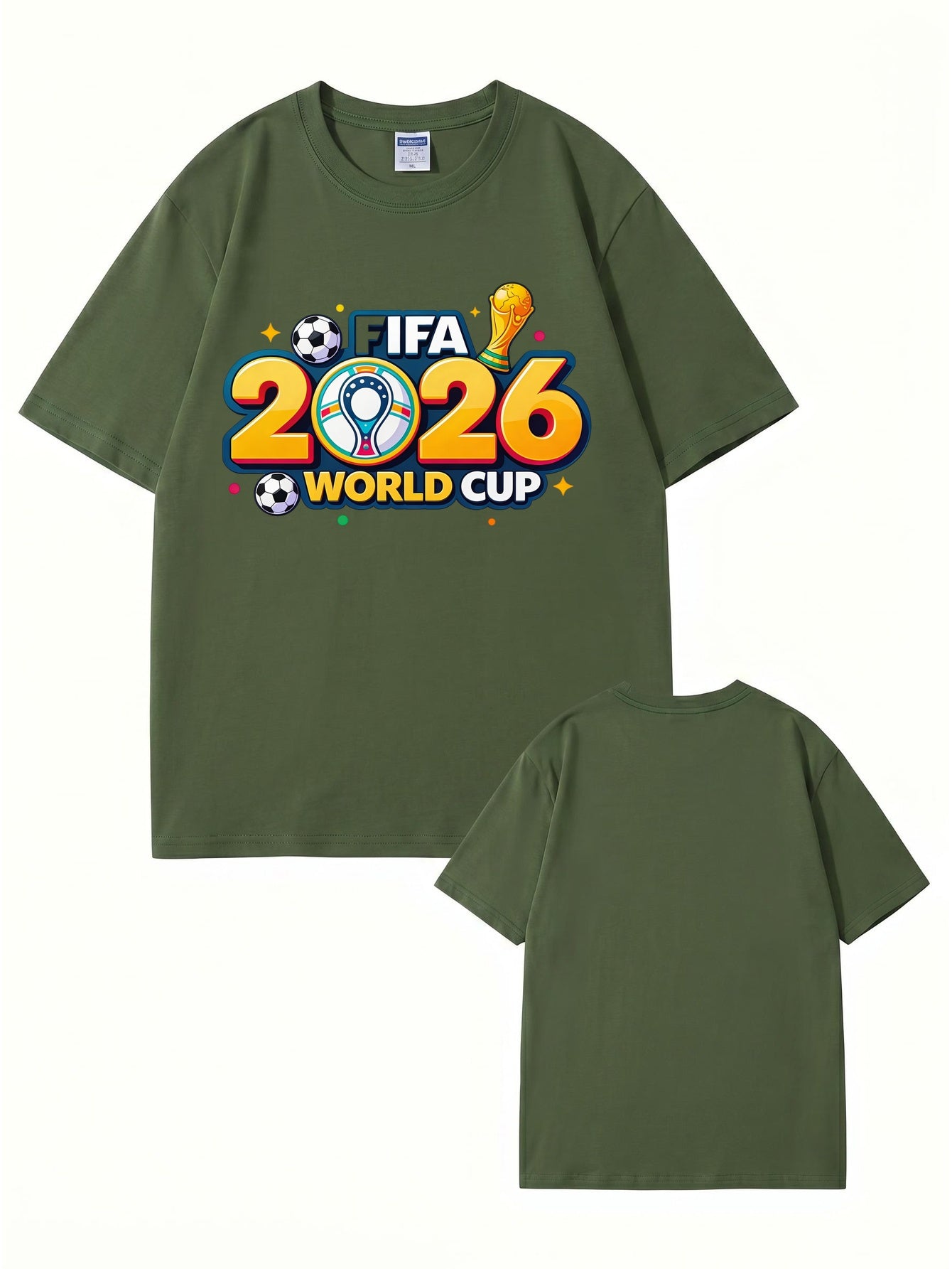2026 FIFA World Cup Graphic T-Shirt - Premium 200gsm Cotton Soccer Tee