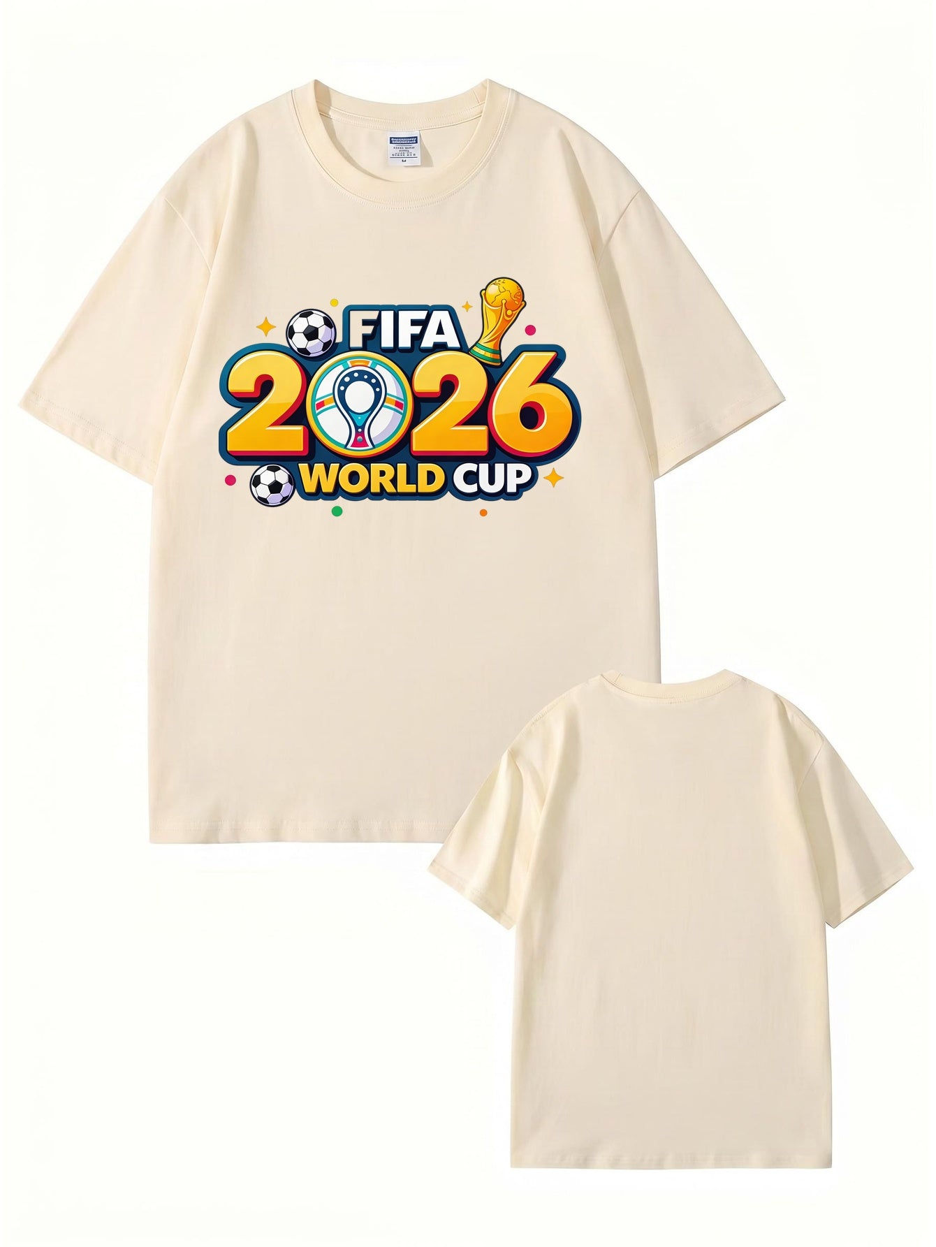 2026 FIFA World Cup Graphic T-Shirt - Premium 200gsm Cotton Soccer Tee