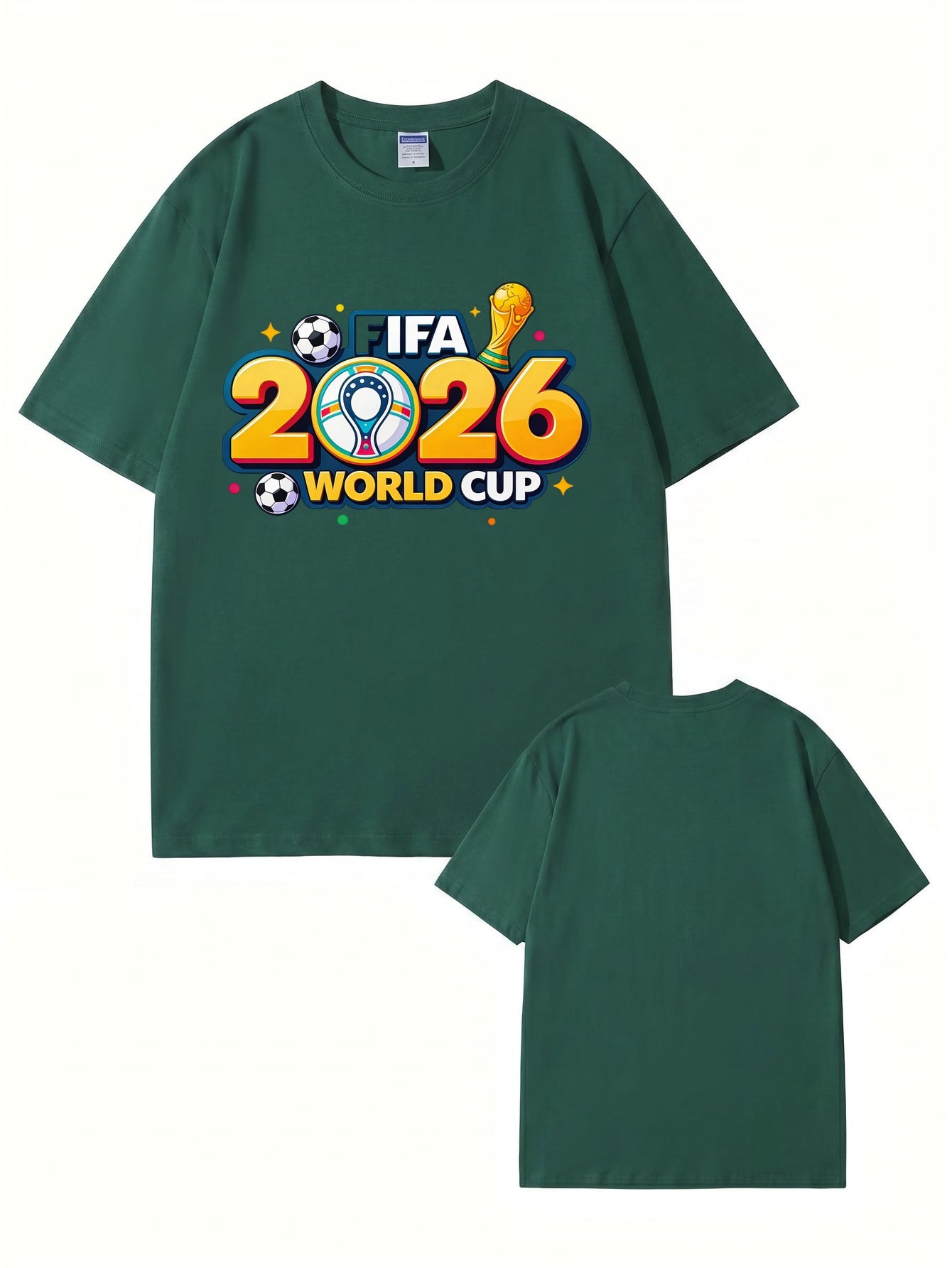 2026 FIFA World Cup Graphic T-Shirt - Premium 200gsm Cotton Soccer Tee