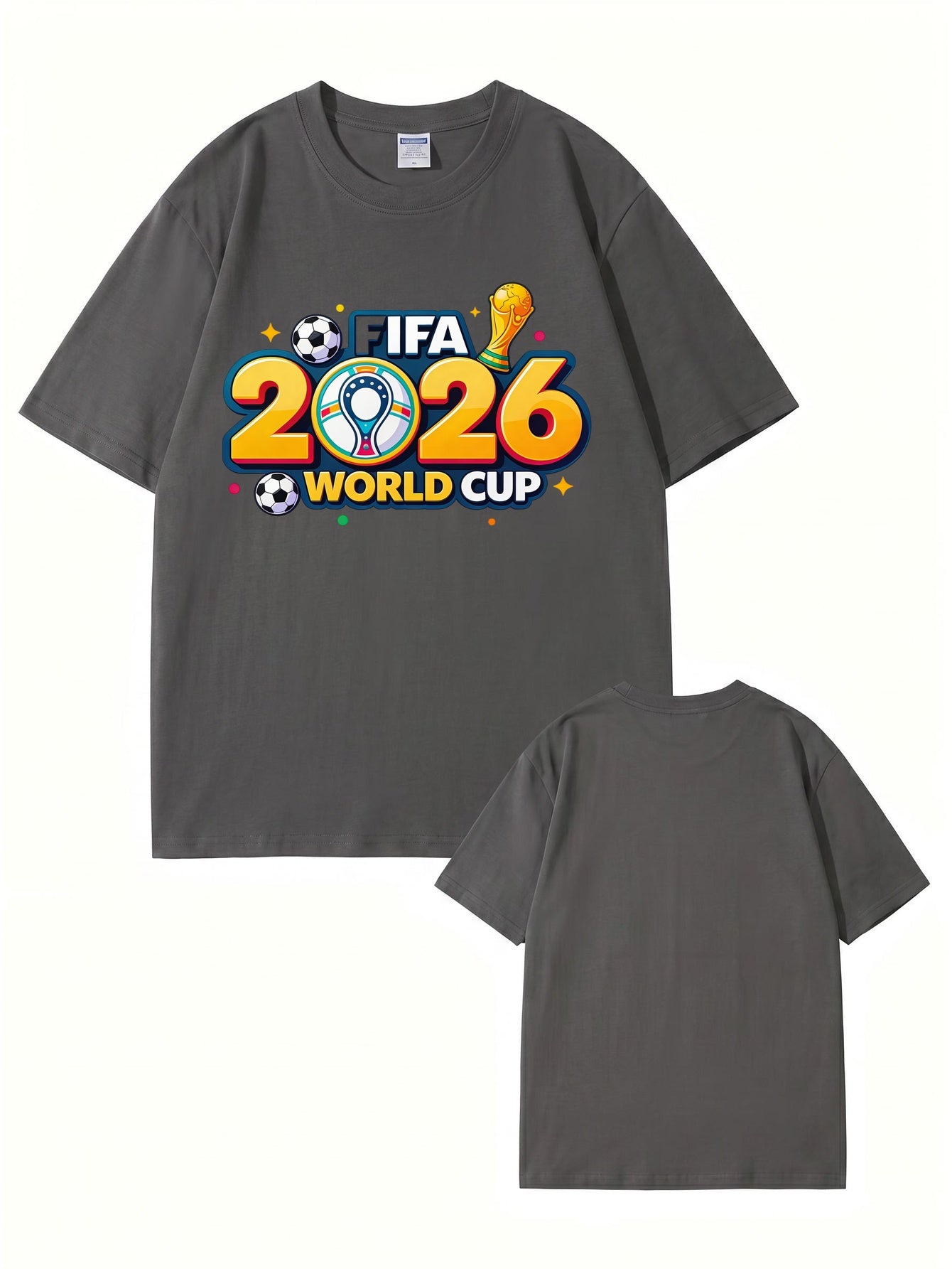 2026 FIFA World Cup Graphic T-Shirt - Premium 200gsm Cotton Soccer Tee