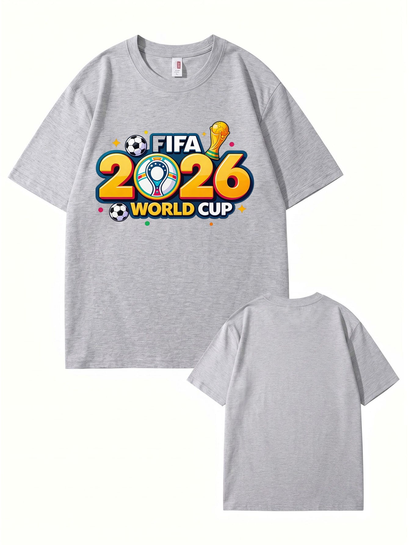 2026 FIFA World Cup Graphic T-Shirt - Premium 200gsm Cotton Soccer Tee