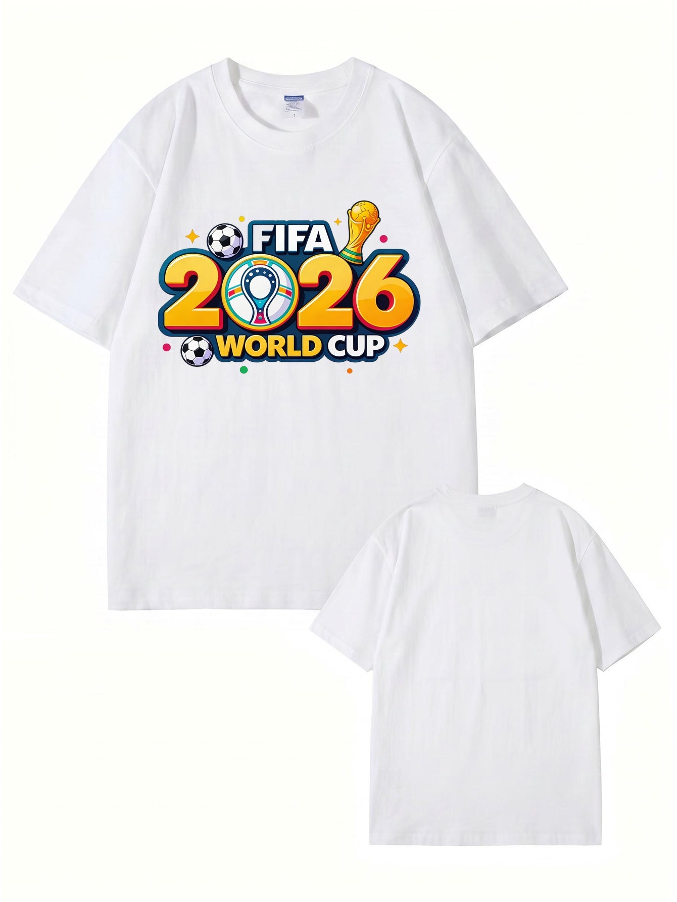 2026 FIFA World Cup Graphic T-Shirt - Premium 200gsm Cotton Soccer Tee
