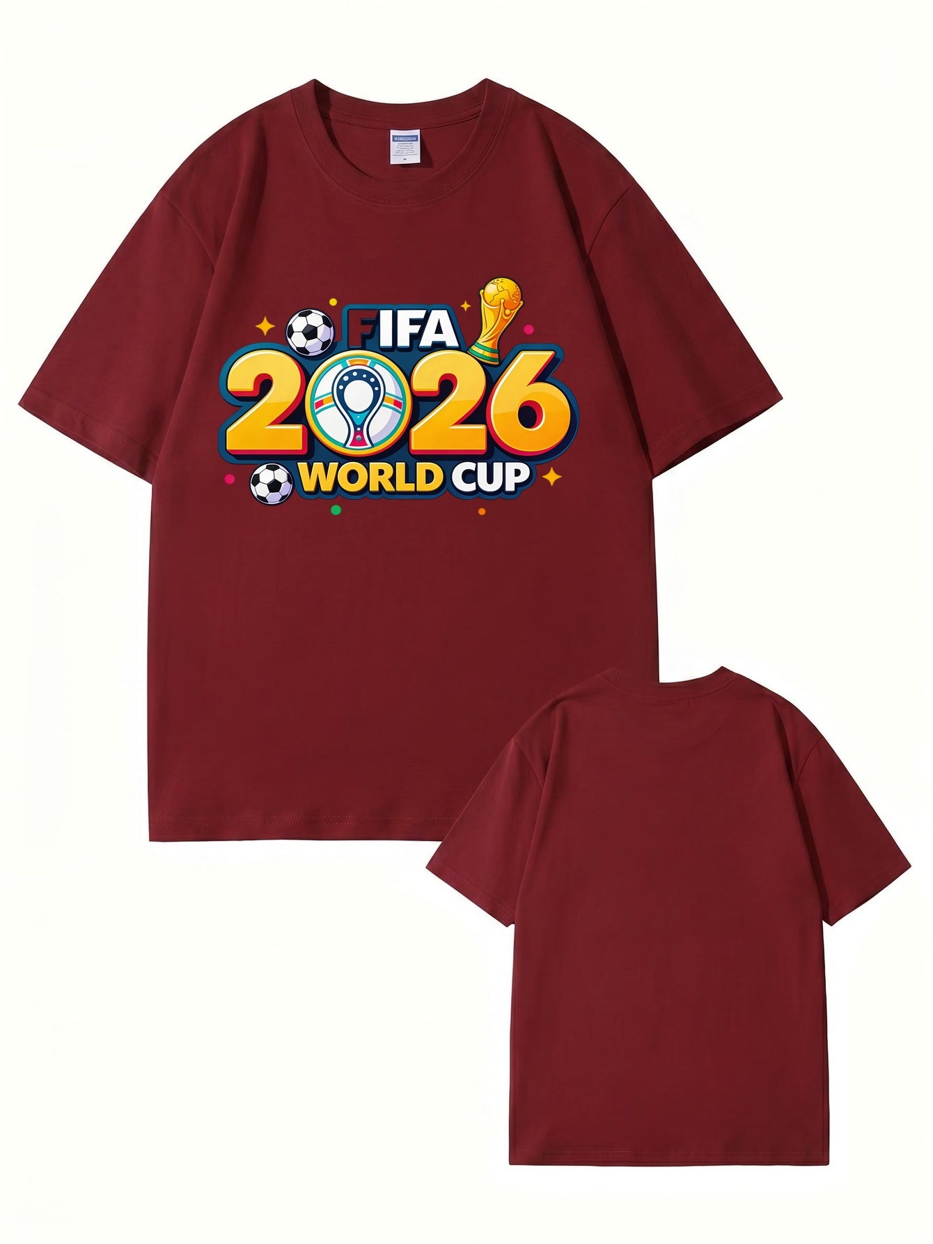 2026 FIFA World Cup Graphic T-Shirt - Premium 200gsm Cotton Soccer Tee