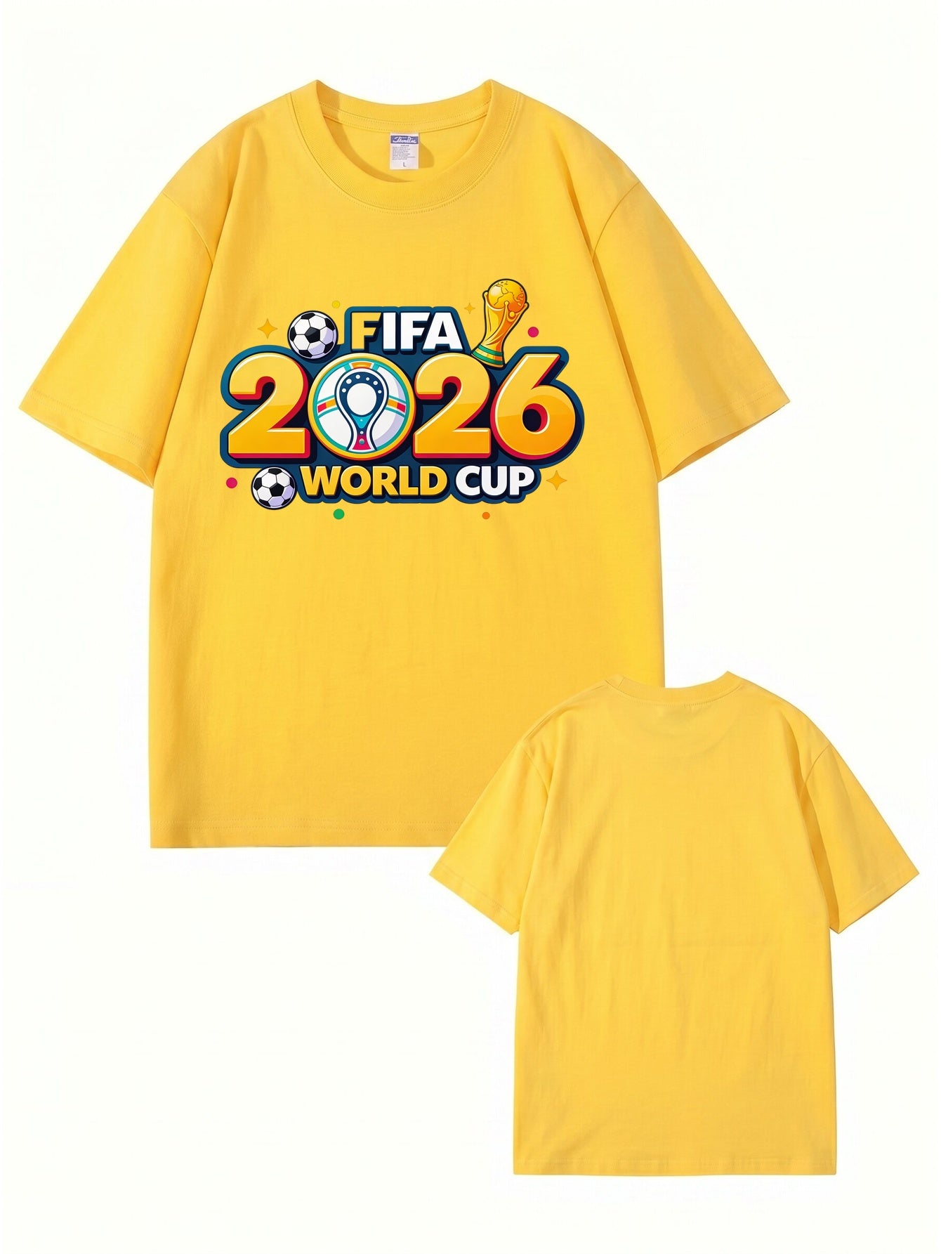 2026 FIFA World Cup Graphic T-Shirt - Premium 200gsm Cotton Soccer Tee